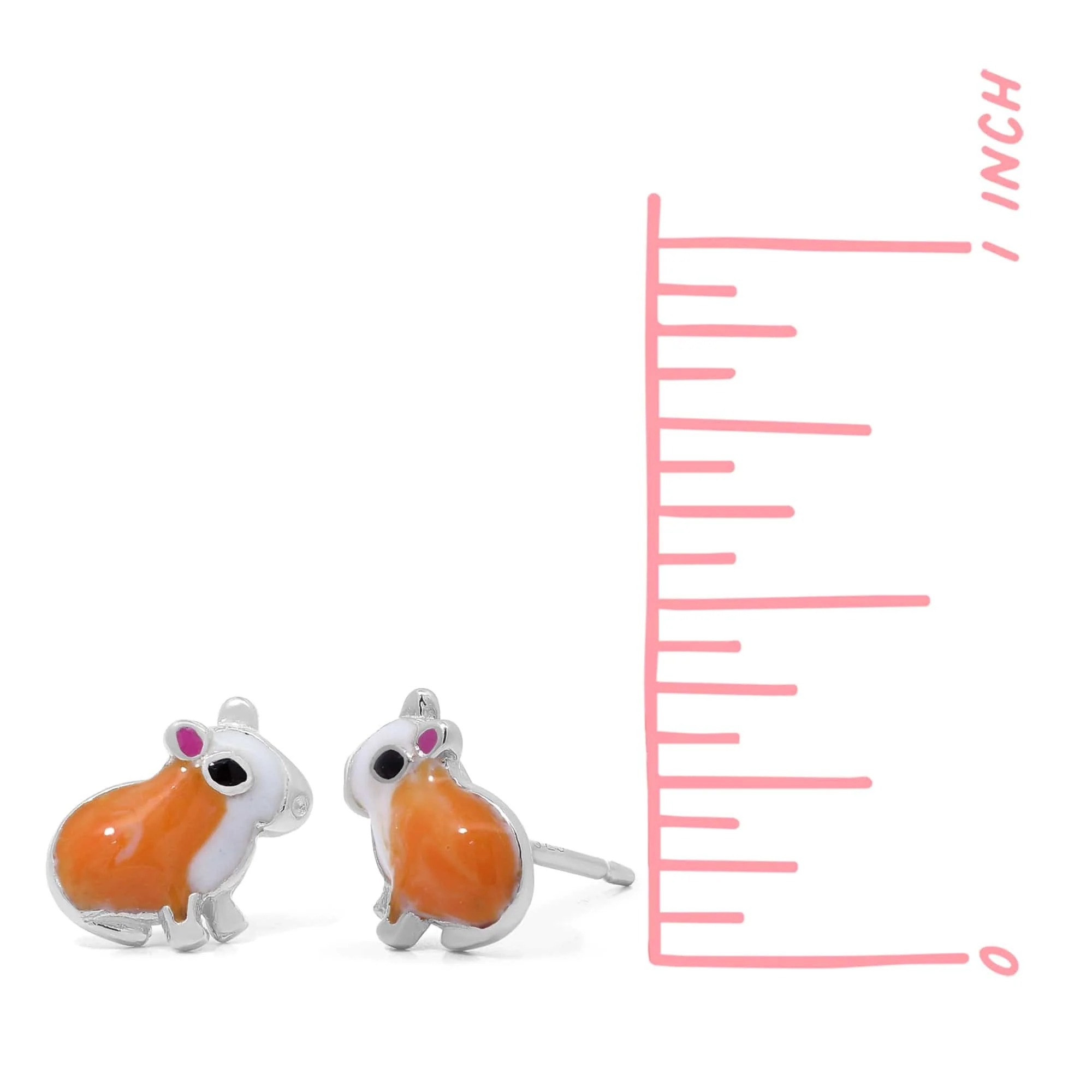 Orange Capybara Earring Studs - Image 5