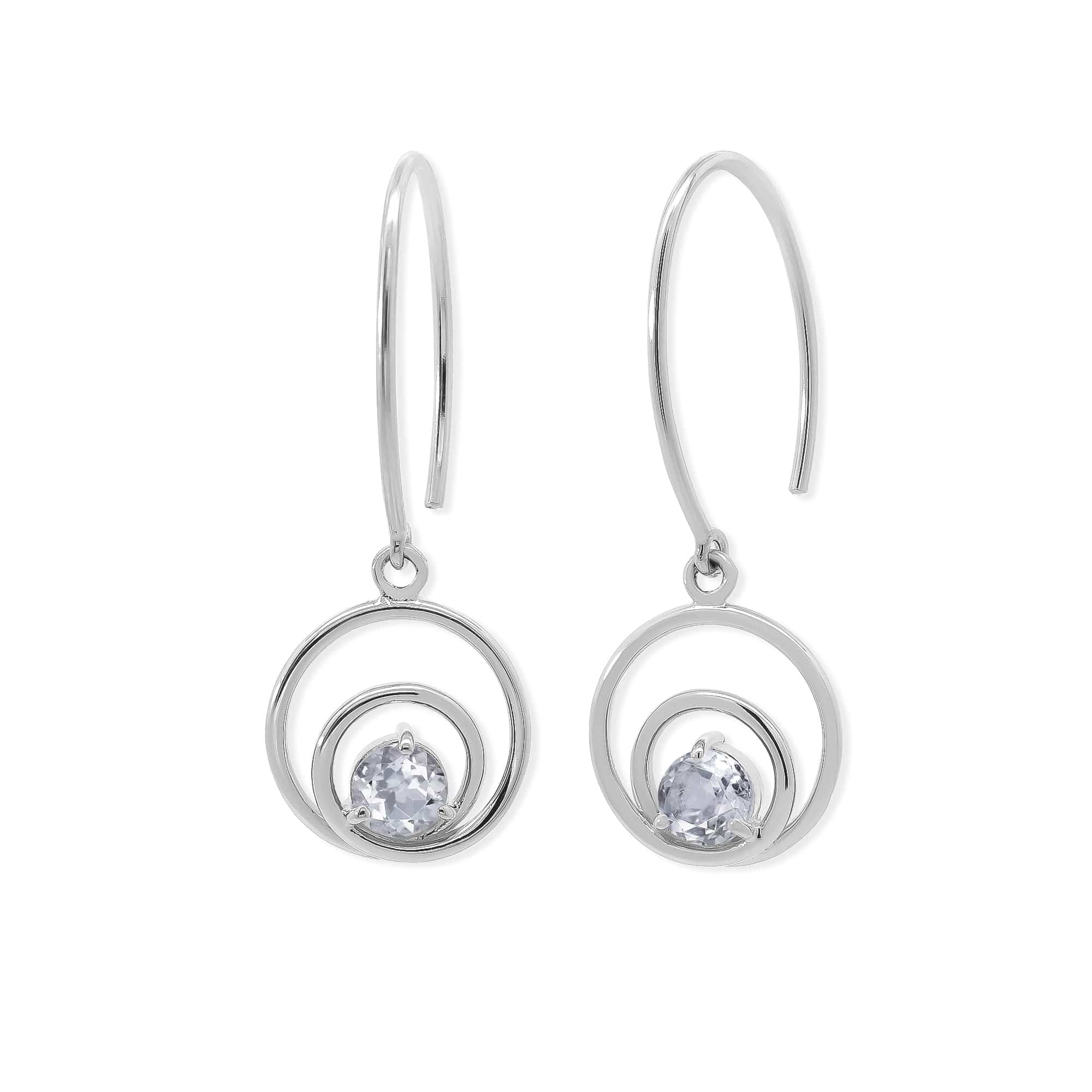 Orbit Earrings with Stone - Image 4