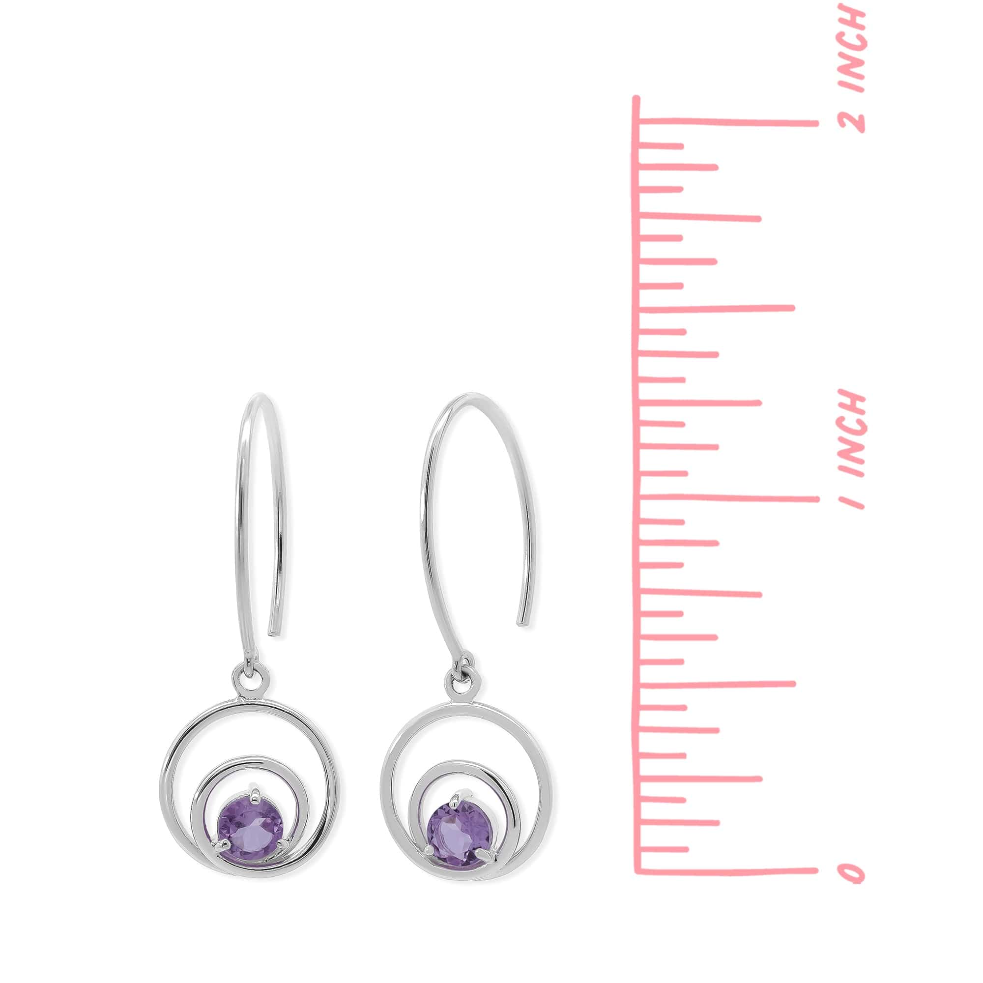 Orbit Earrings with Stone - Image 7