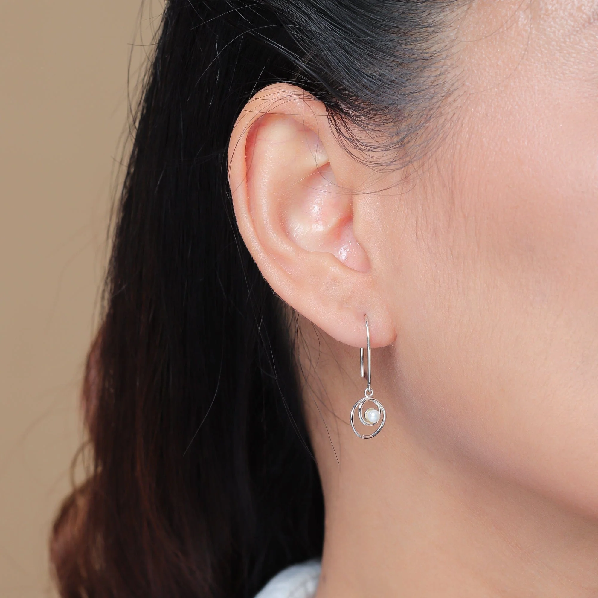 Orbit Pearl Earrings - Image 2