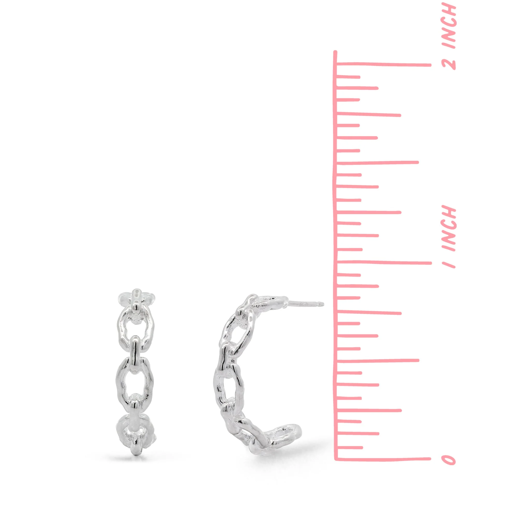 Organic Chain Hoops - Image 4