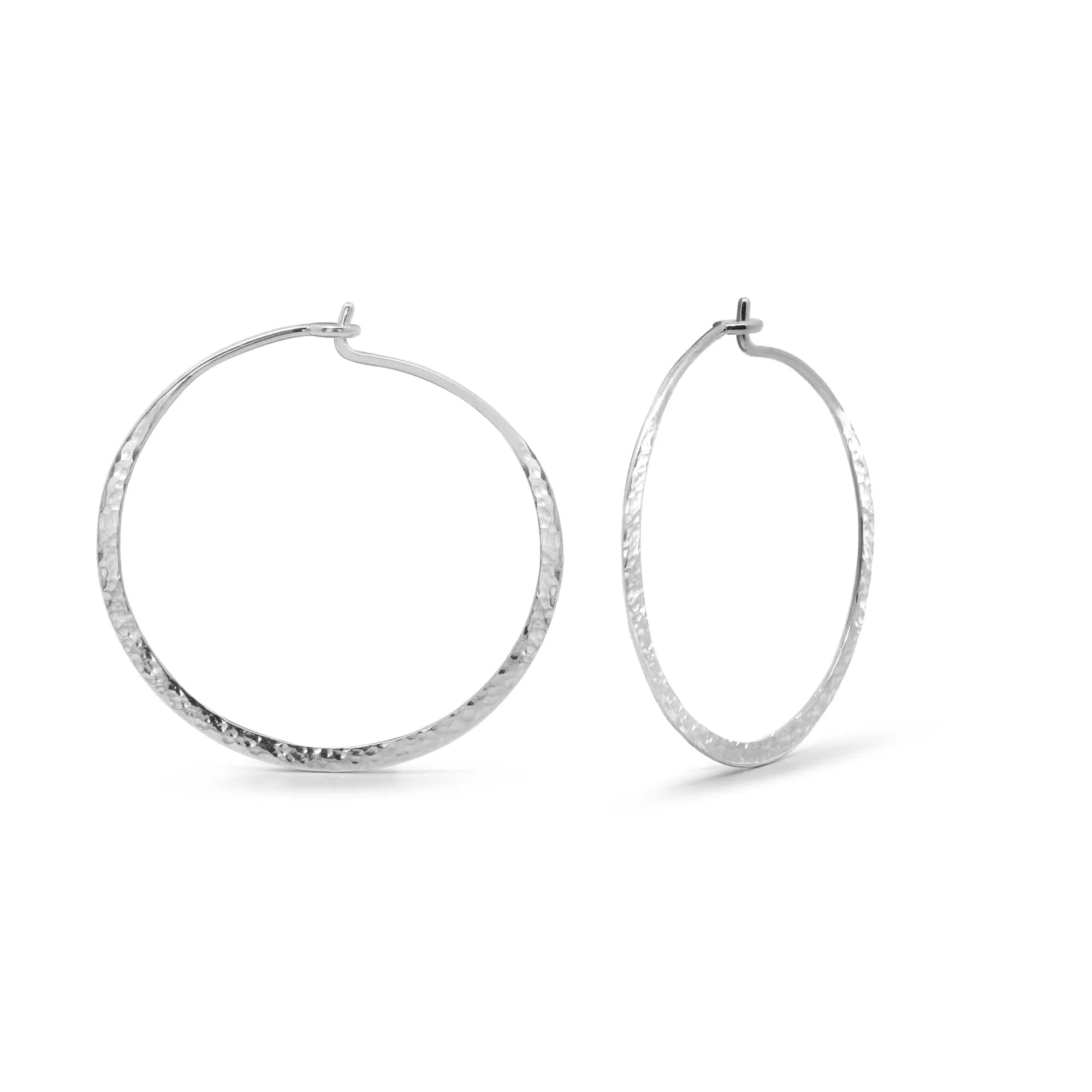 Organic Texture Circle Wire Hoops - Image 10