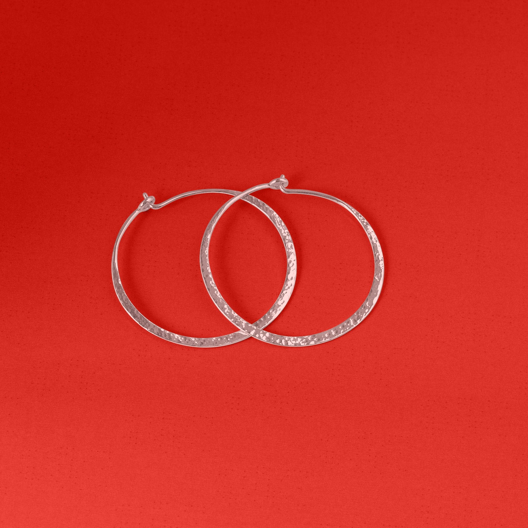 Organic Texture Circle Wire Hoops - Image 11