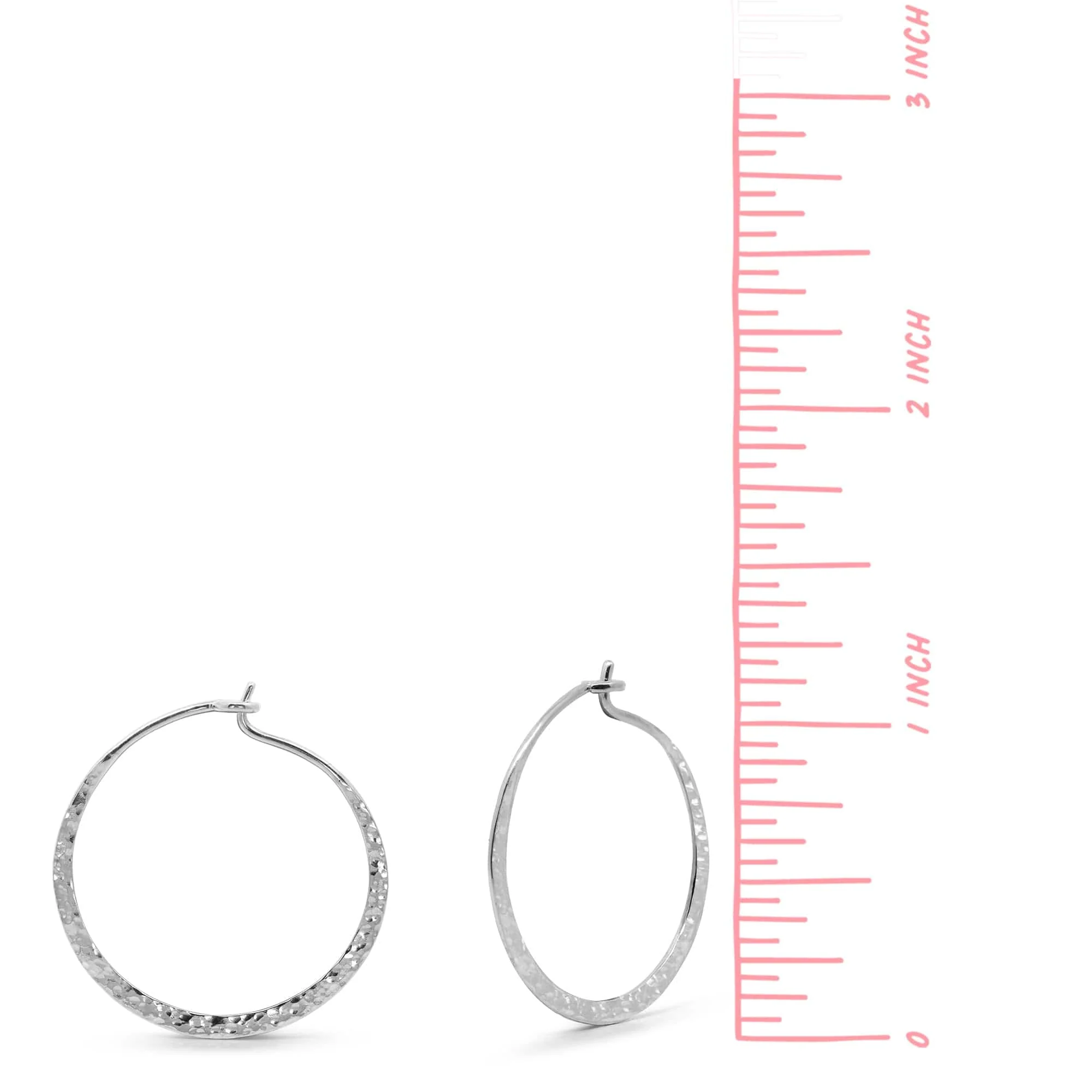 Organic Texture Circle Wire Hoops - Image 13