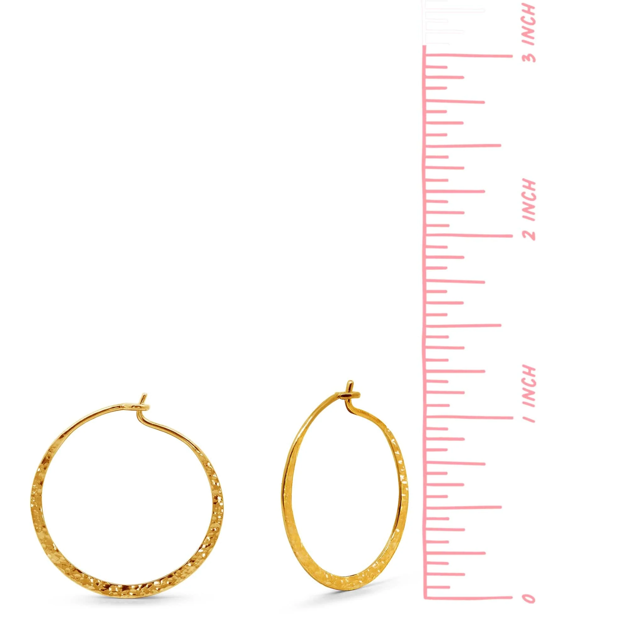 Organic Texture Circle Wire Hoops - Image 14