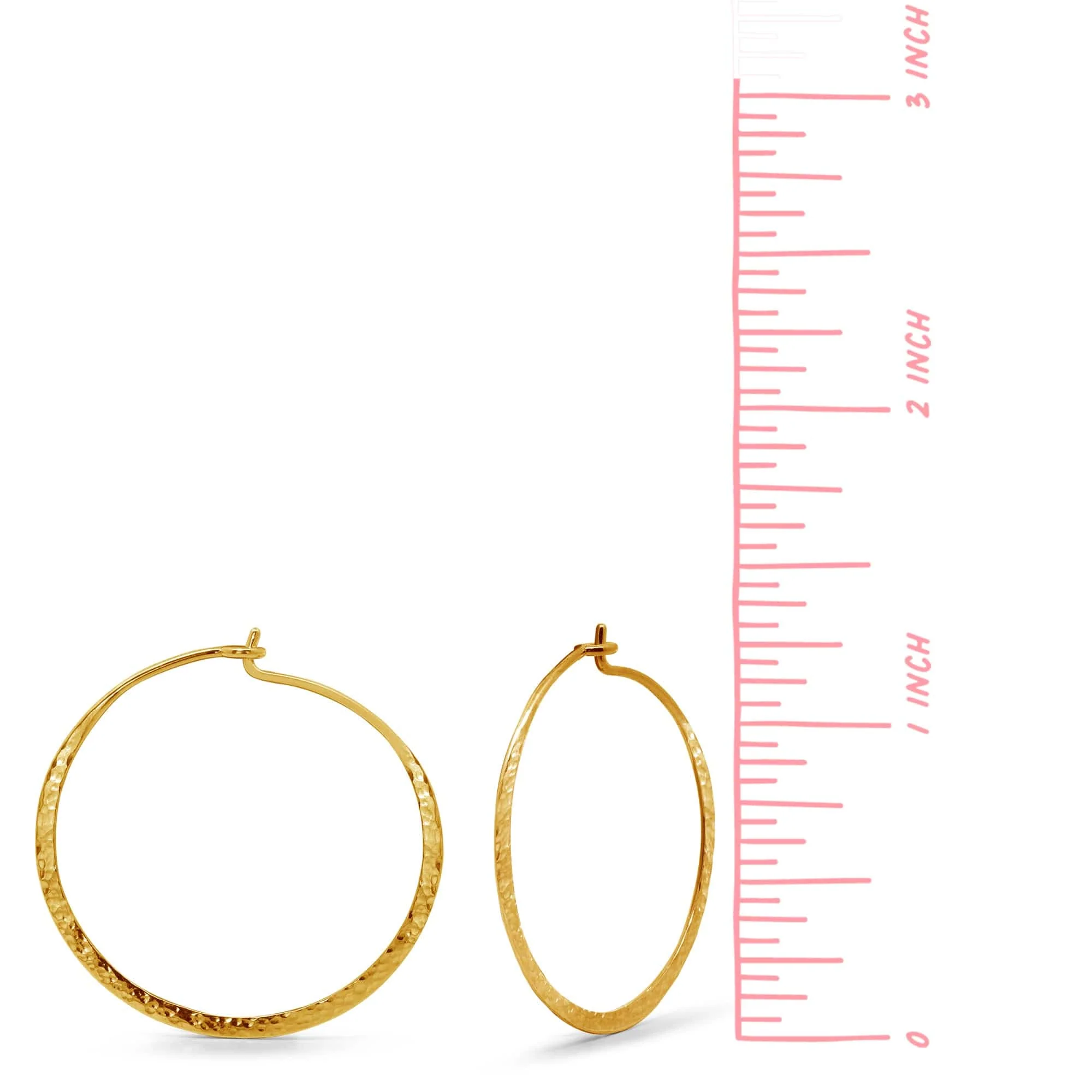 Organic Texture Circle Wire Hoops - Image 16