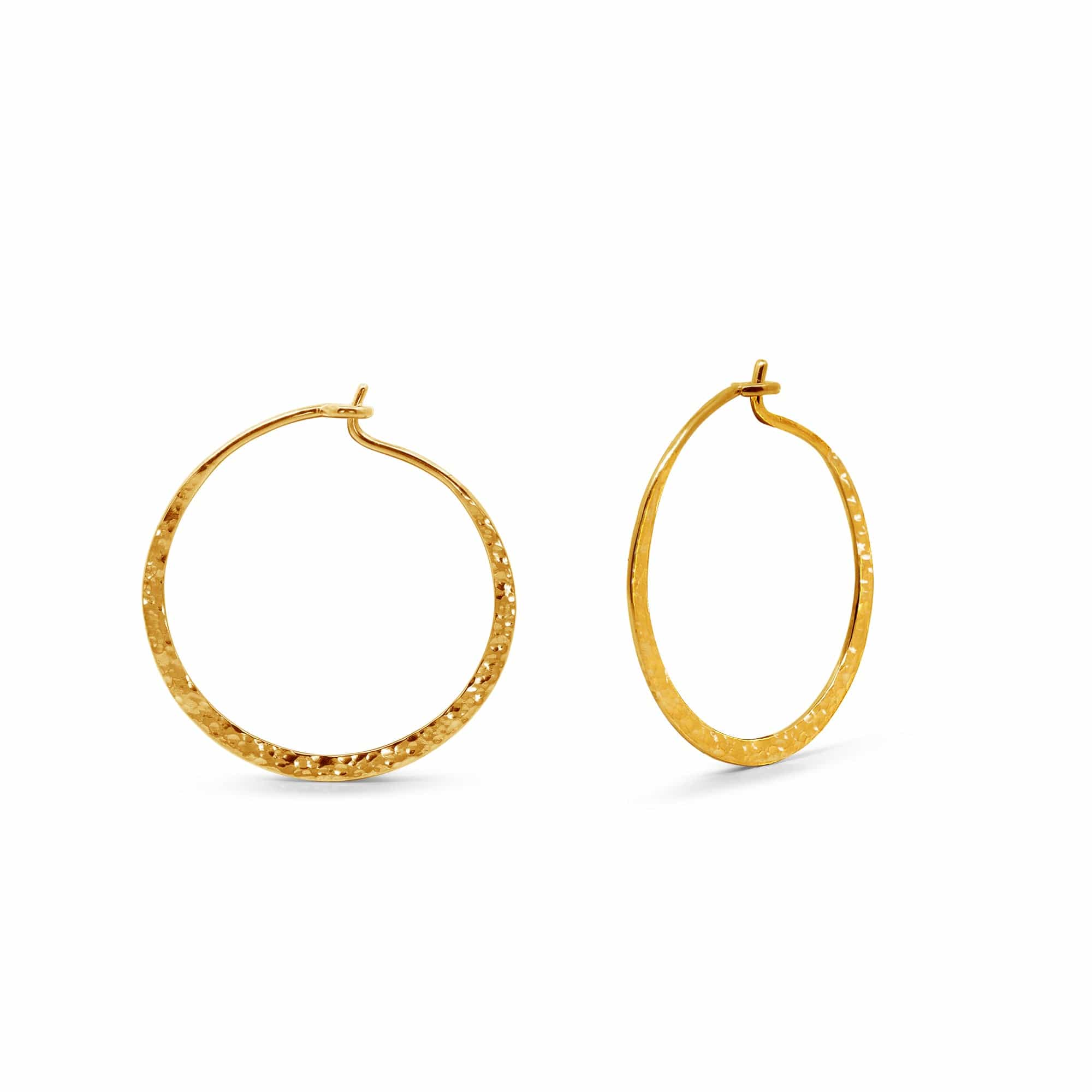 Organic Texture Circle Wire Hoops - Image 4