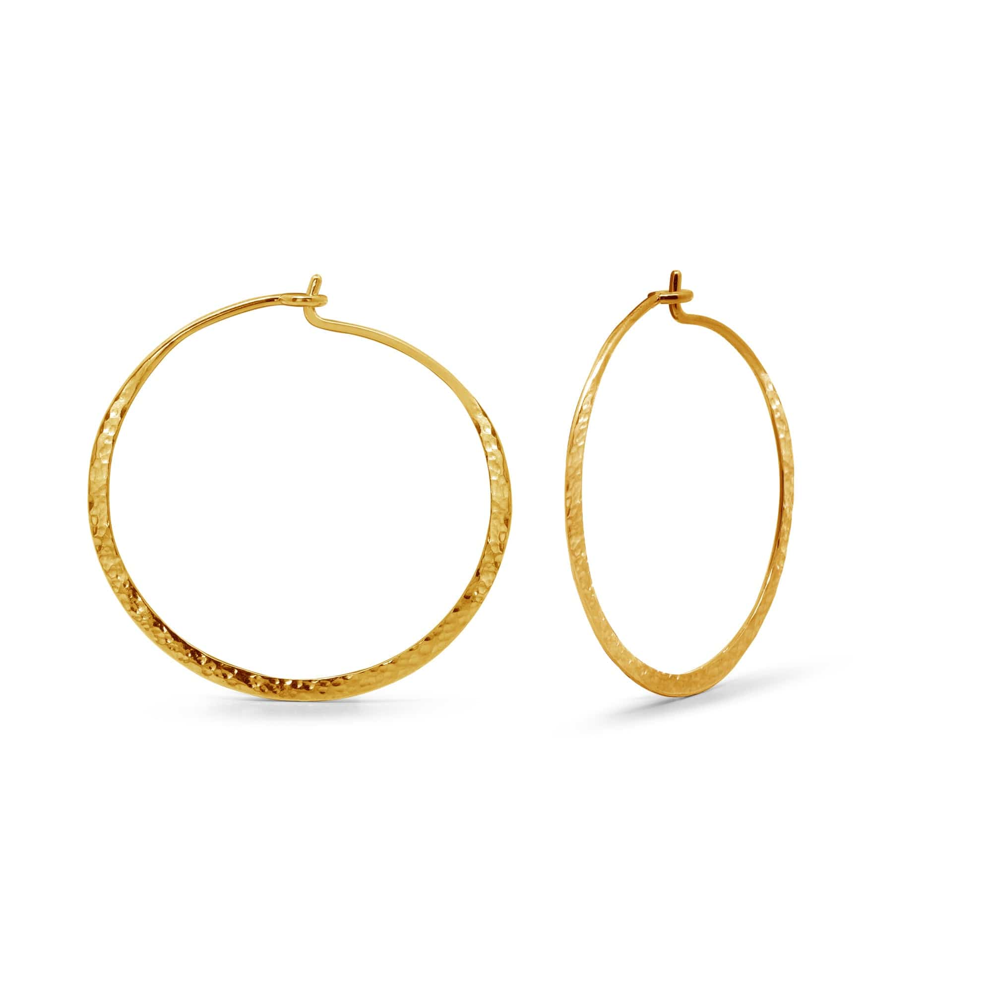 Organic Texture Circle Wire Hoops - Image 7
