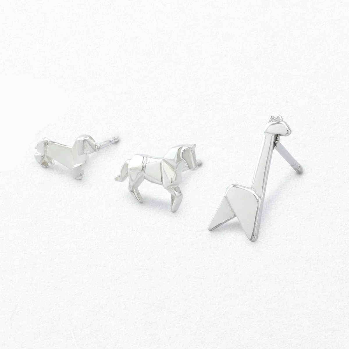 Origami Horse Stud Earrings - Image 3