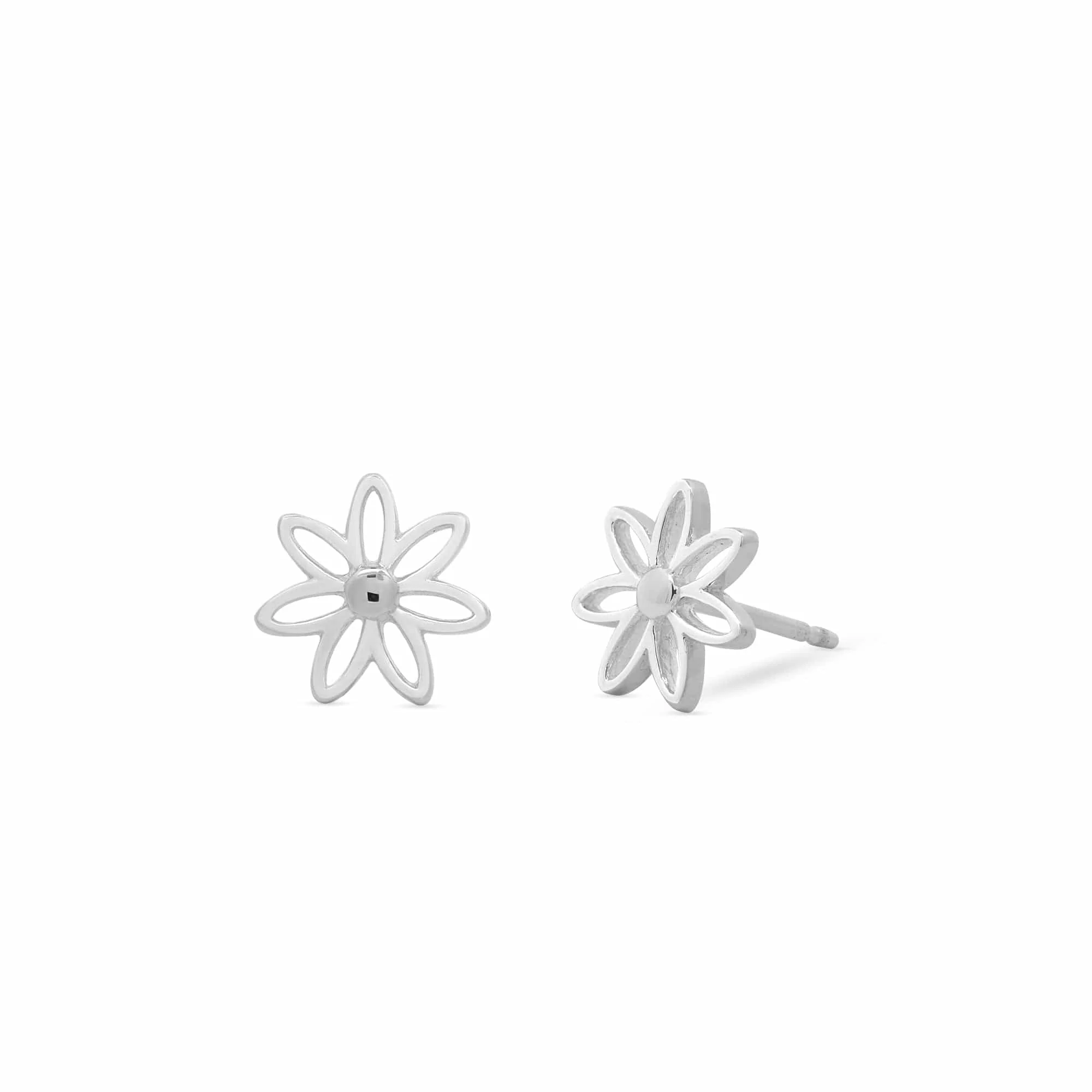 Outline Daisy Flower Studs