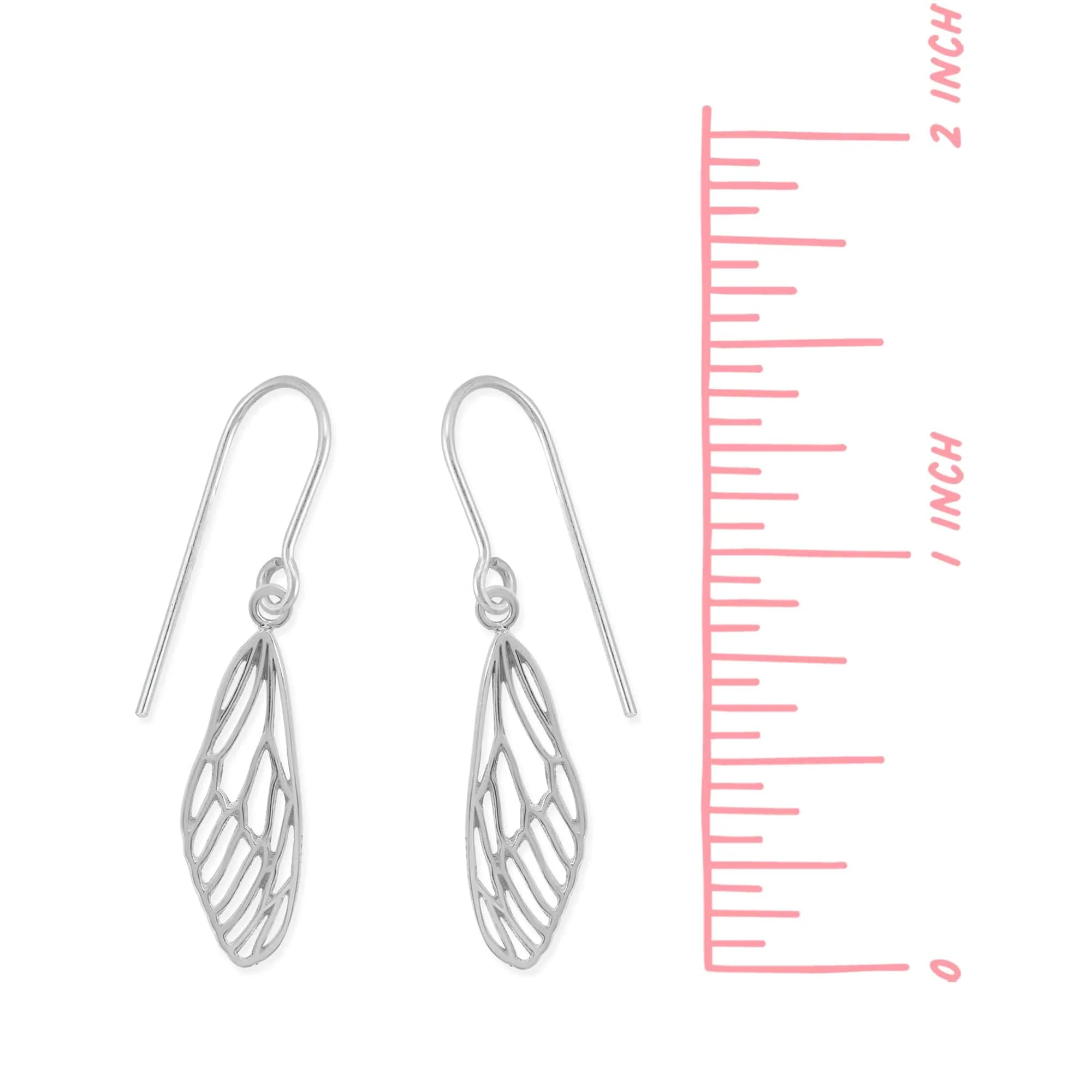 Outline Dragonfly Wing Earrings - Image 4