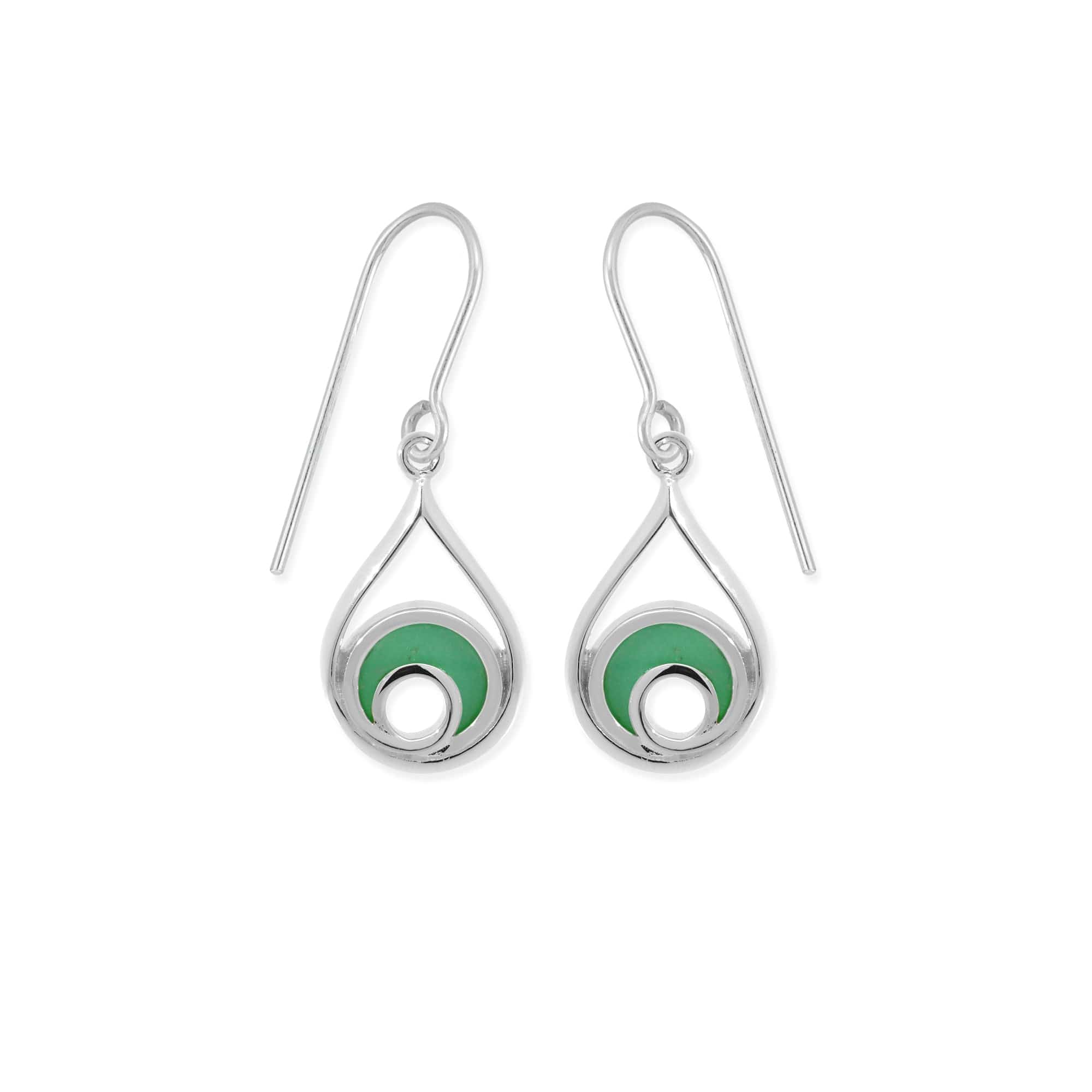 Outline Waterdrop Dangle Earrings With Stone