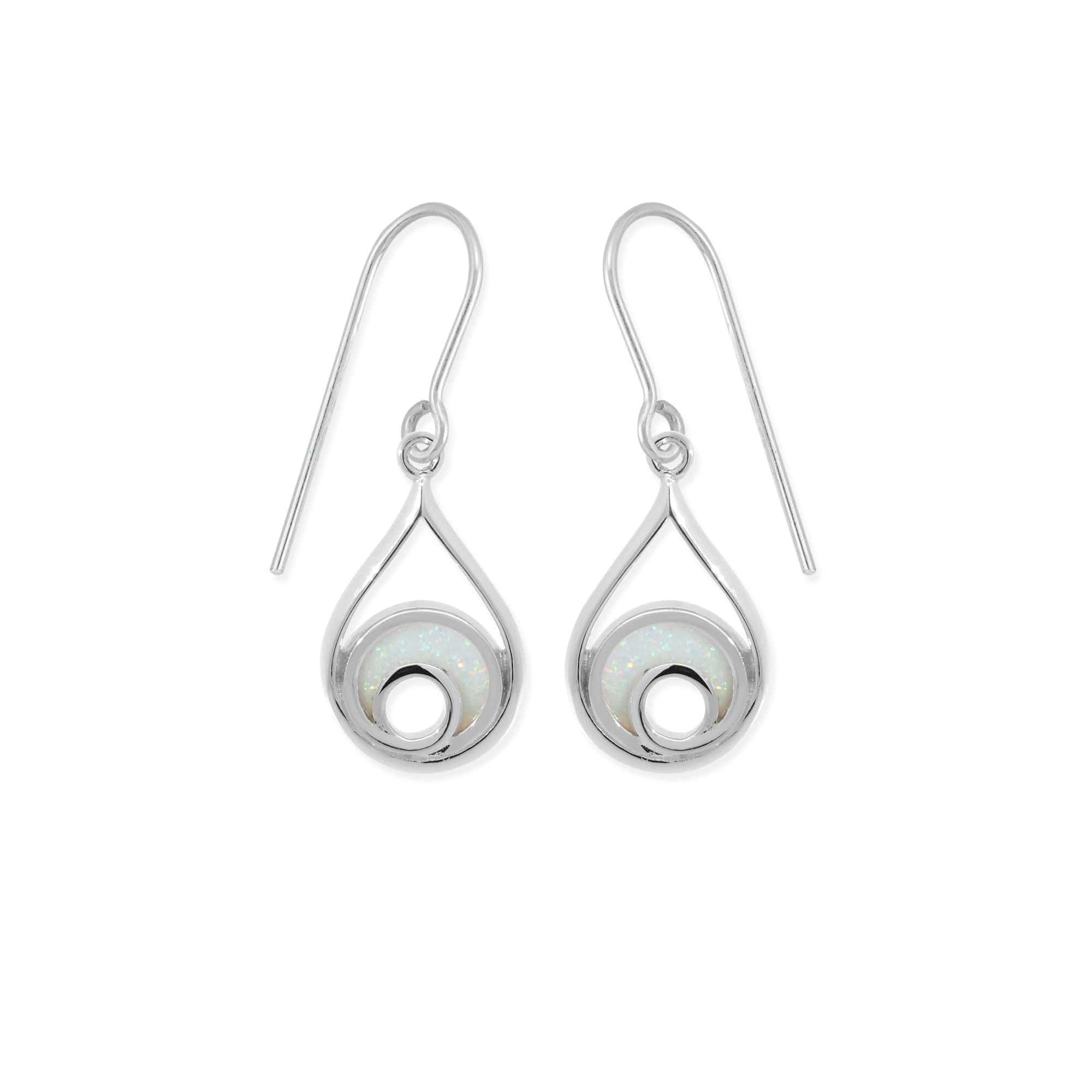 Outline Waterdrop Dangle Earrings With Stone - Image 3