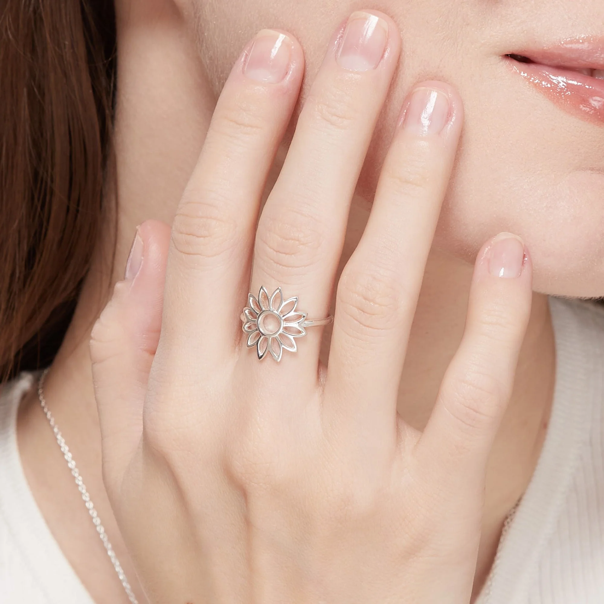 Outlined Sunflower Bloom Ring - Image 2