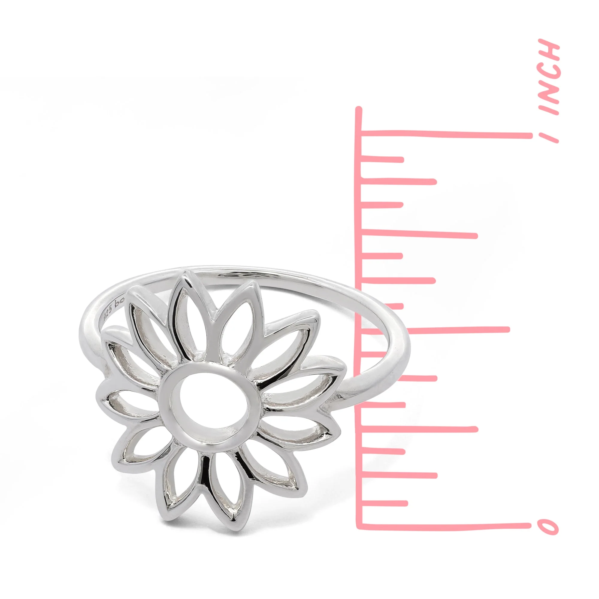 Outlined Sunflower Bloom Ring - Image 5