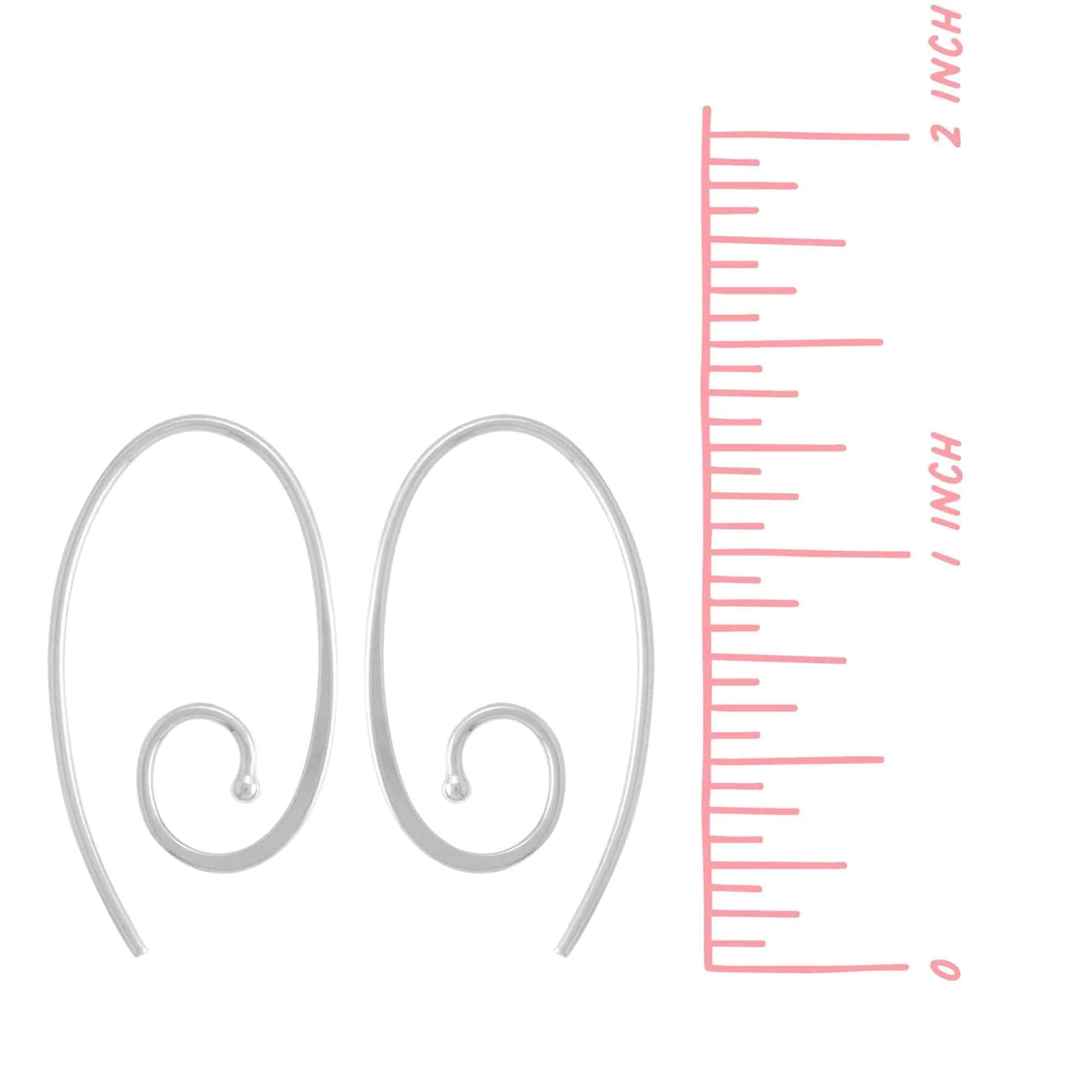 Oval Spiral Pull Through Hoops - Image 3