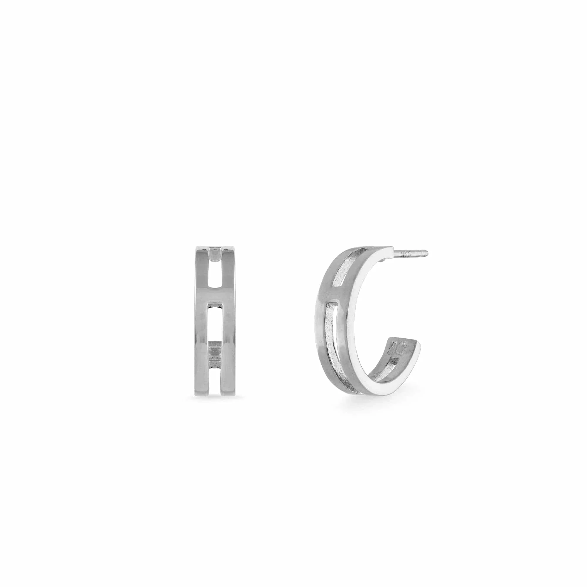 Parallel Huggie Hoops - Image 3