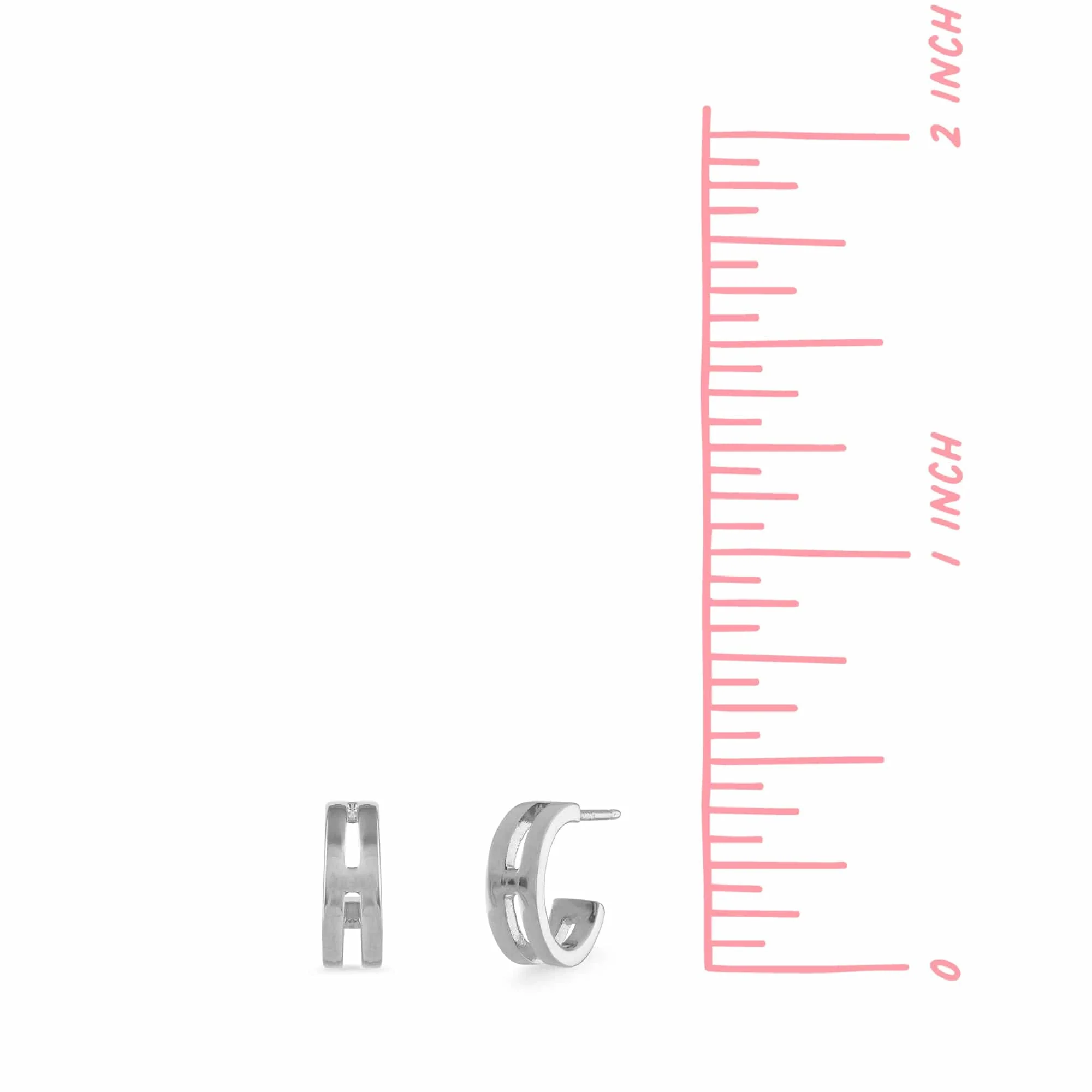 Parallel Huggie Hoops - Image 5