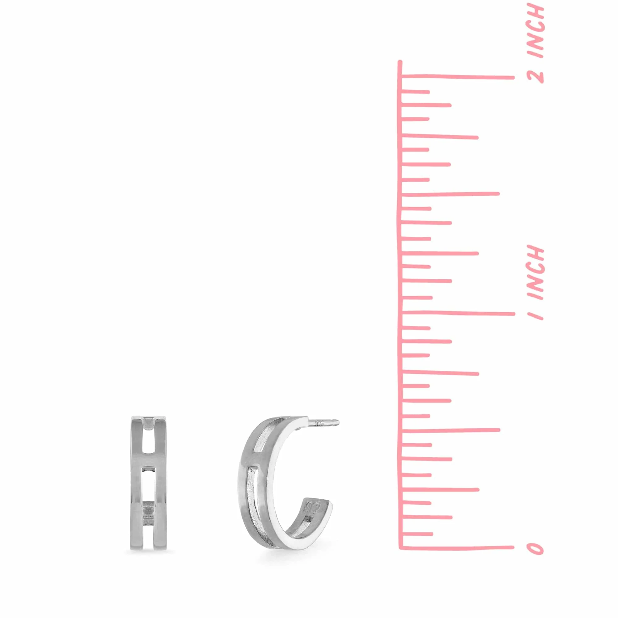 Parallel Huggie Hoops - Image 6