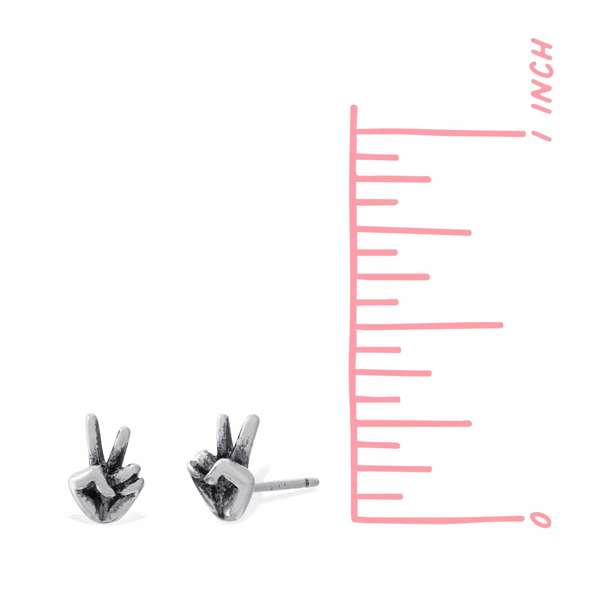 Peace Sign Studs - Image 4