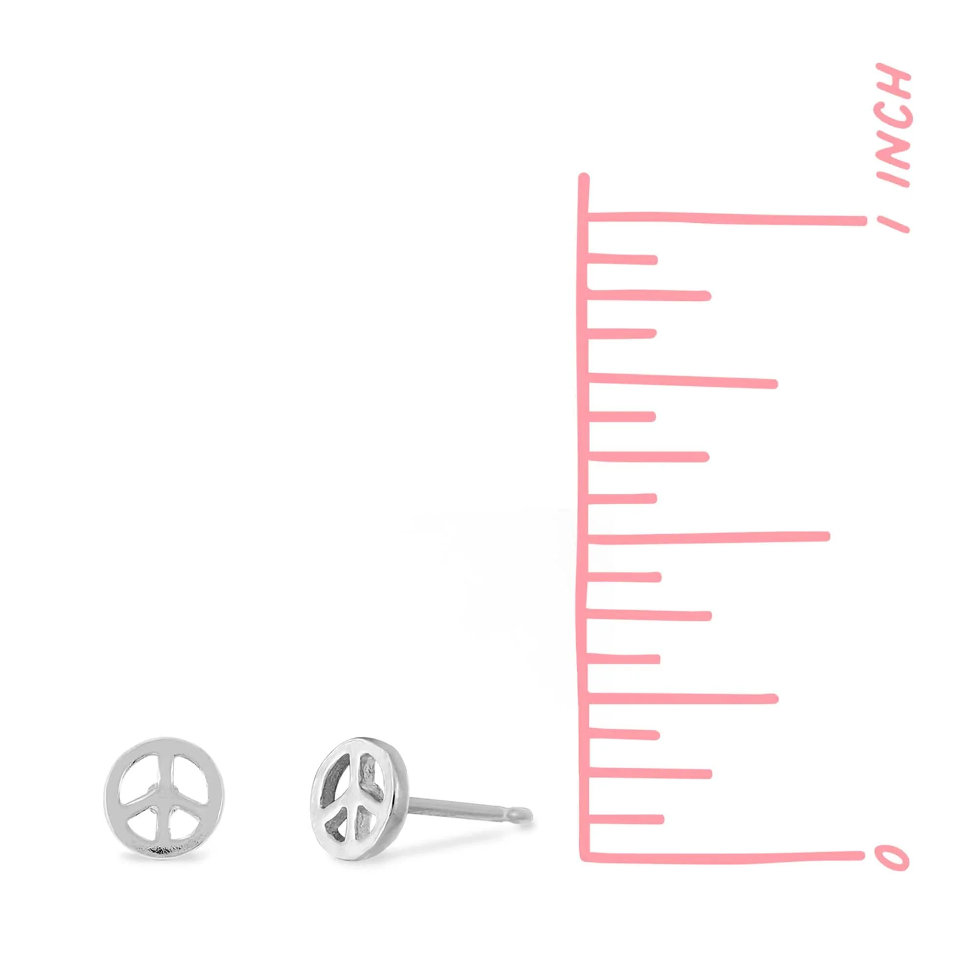 Peace Symbol Studs - Image 3