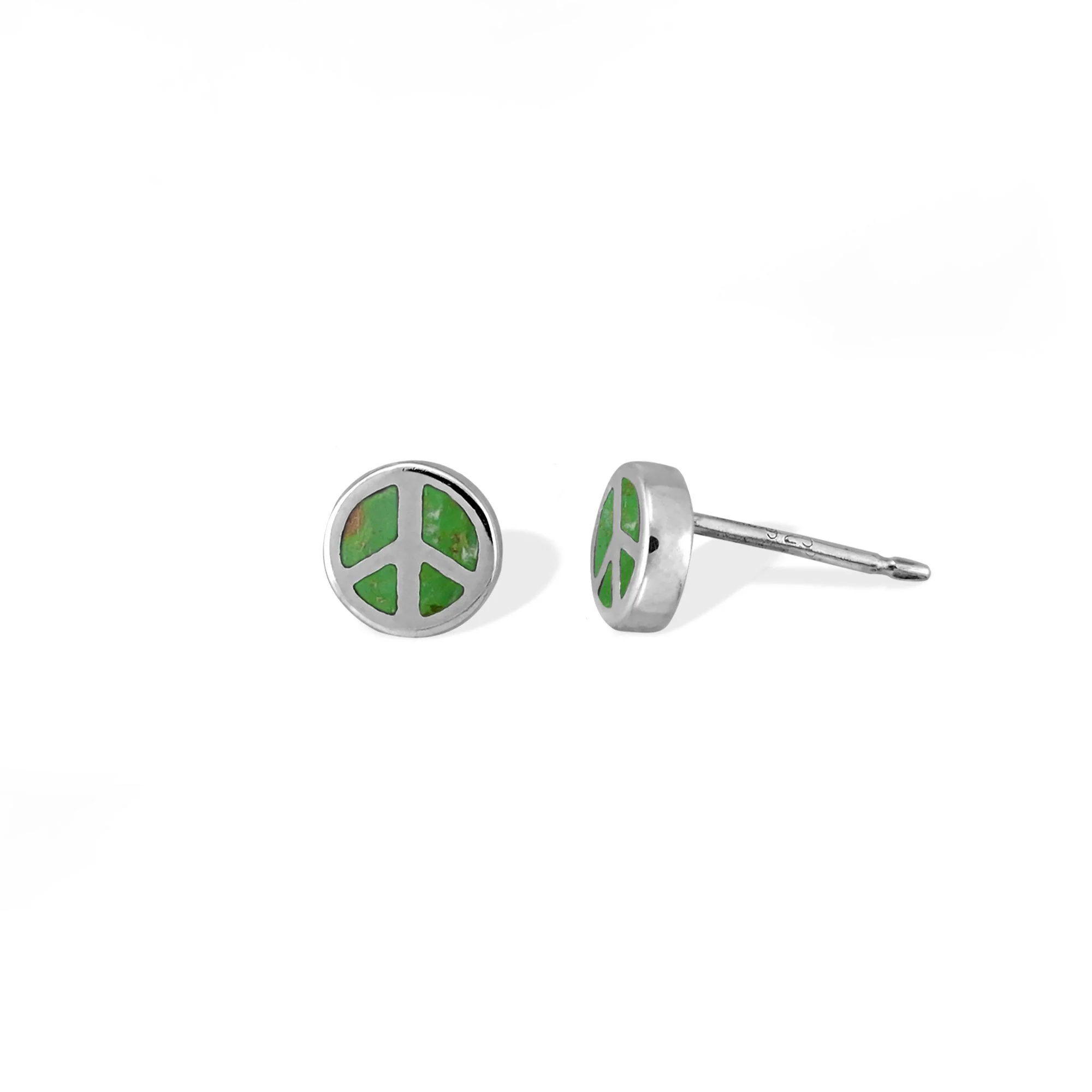 Peace Symbol Stone Studs - Image 3