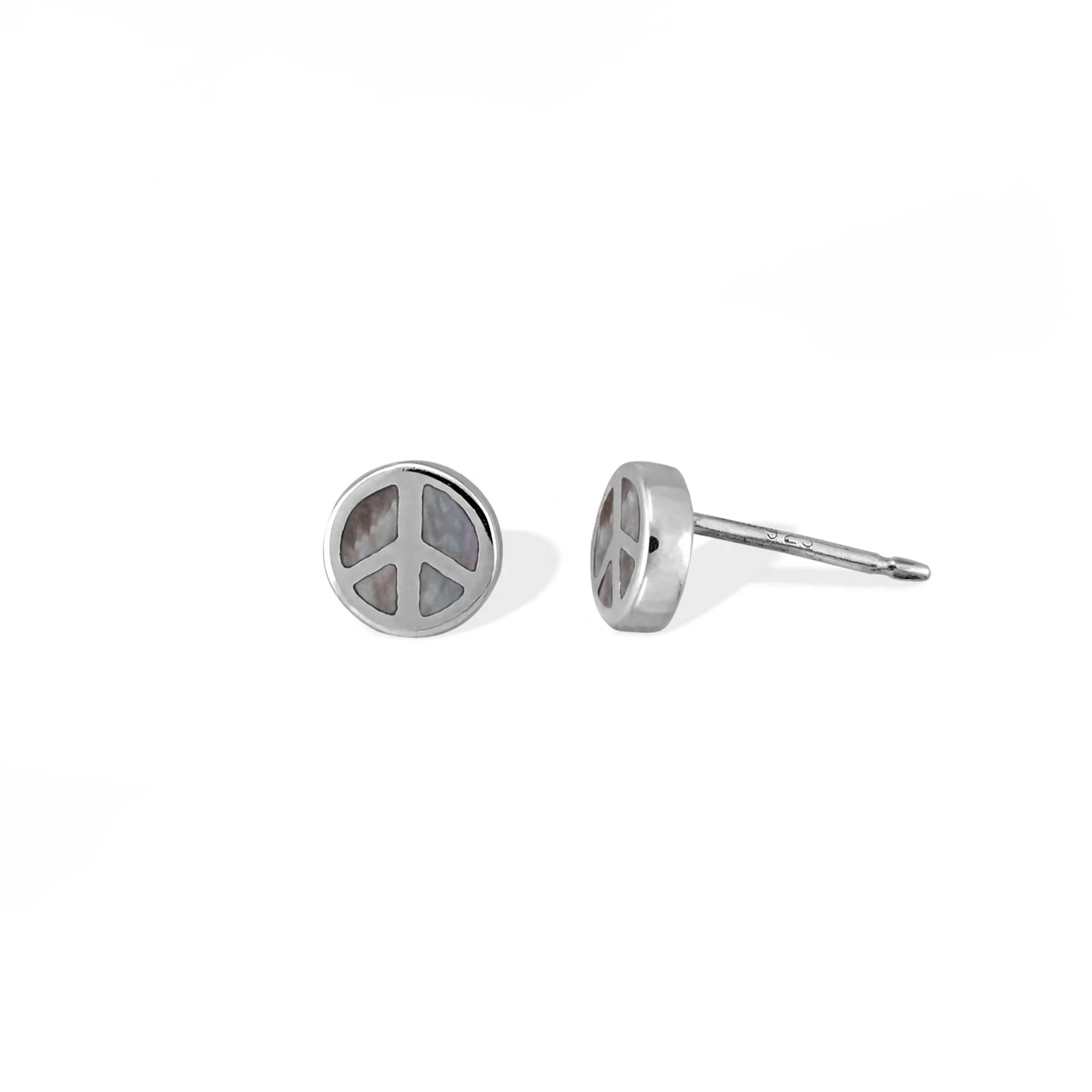 Peace Symbol Stone Studs - Image 5