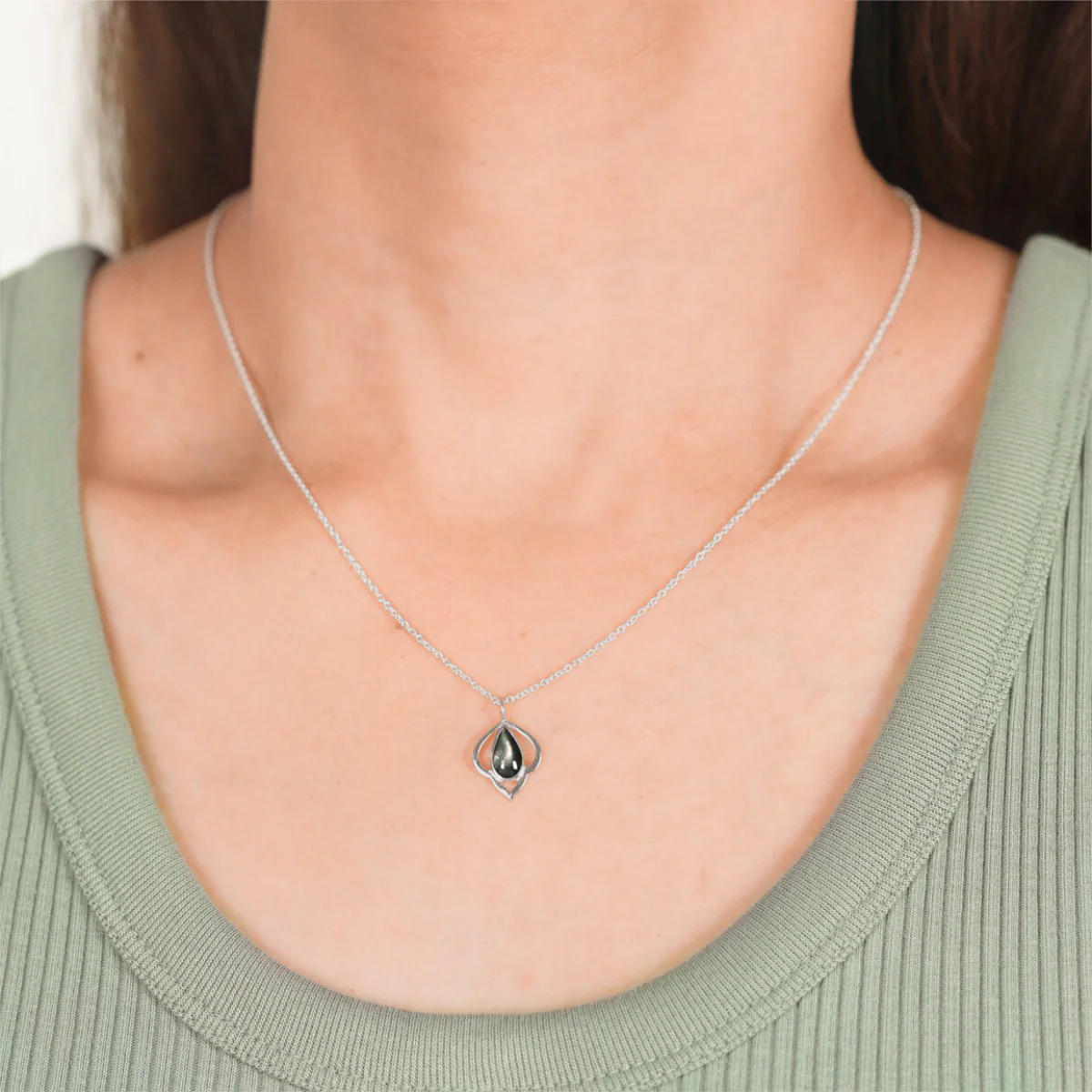 Teardrop Stone Necklace - Image 2