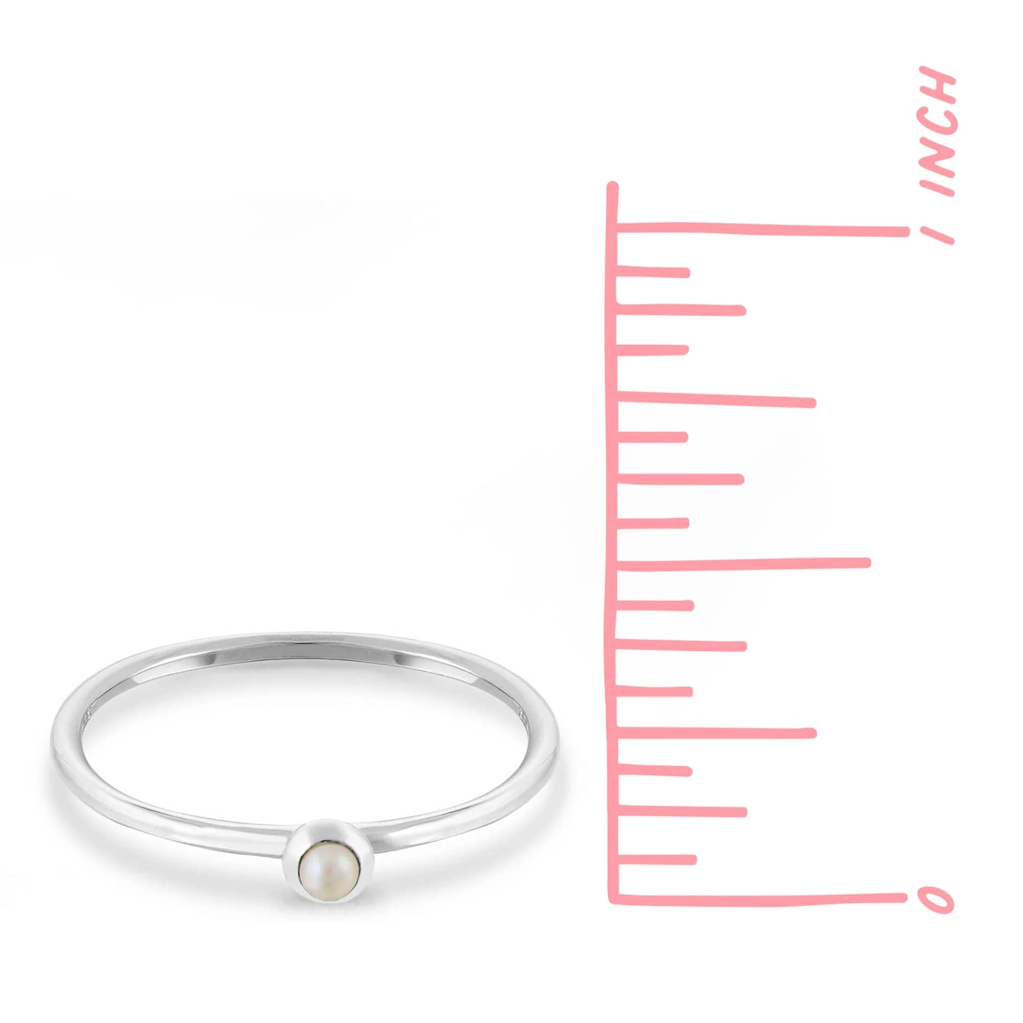Pearl Sterling Silver Solitaire Ring - Image 5