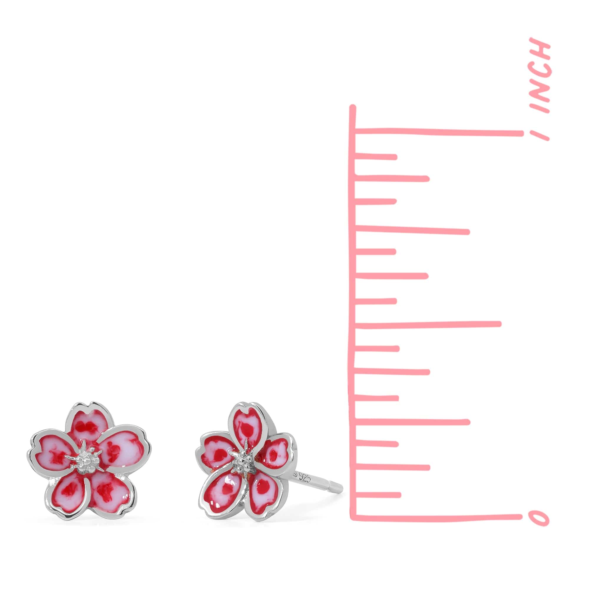 Pink Cherry Blossom Studs - Image 5