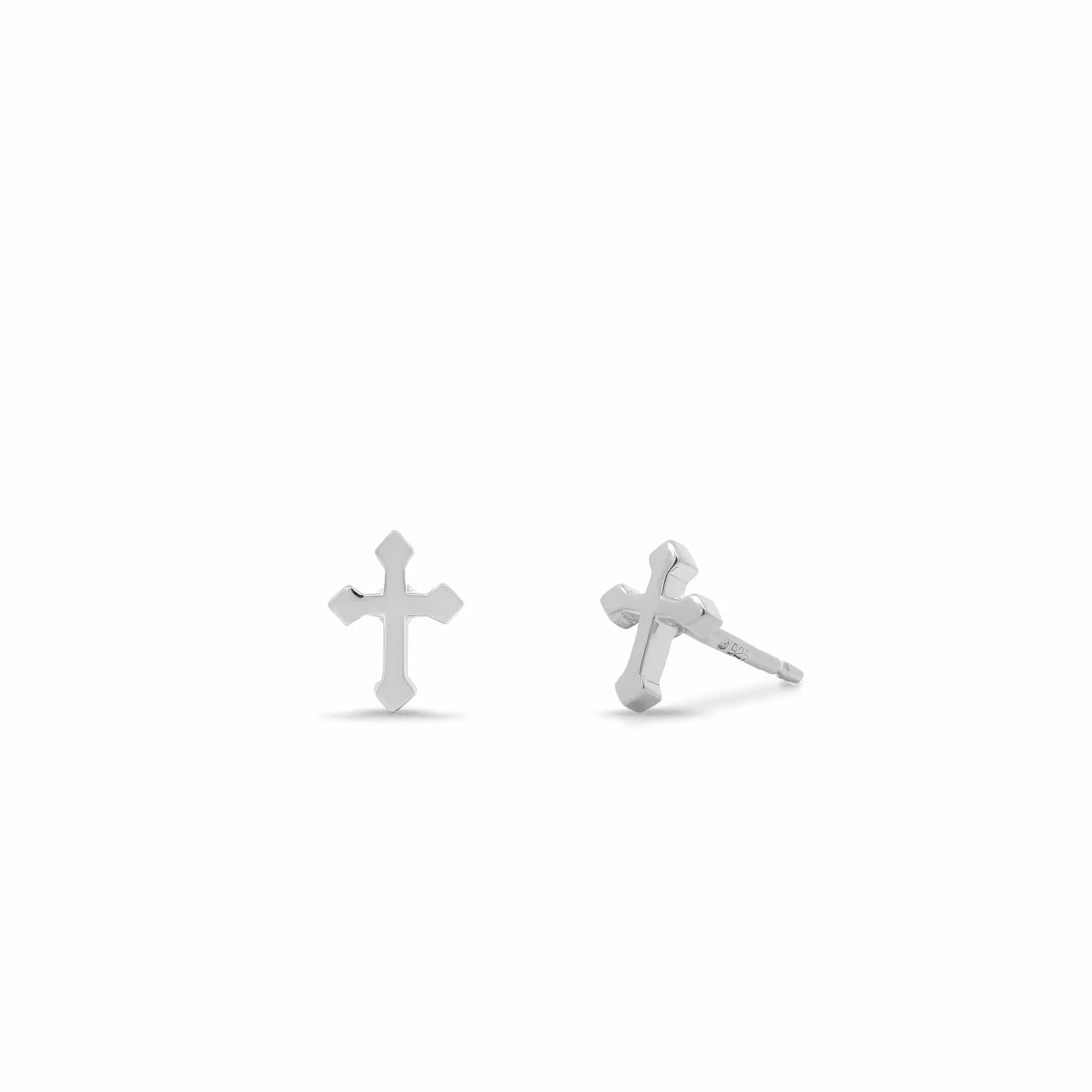 Pointed Edge Cross Studs