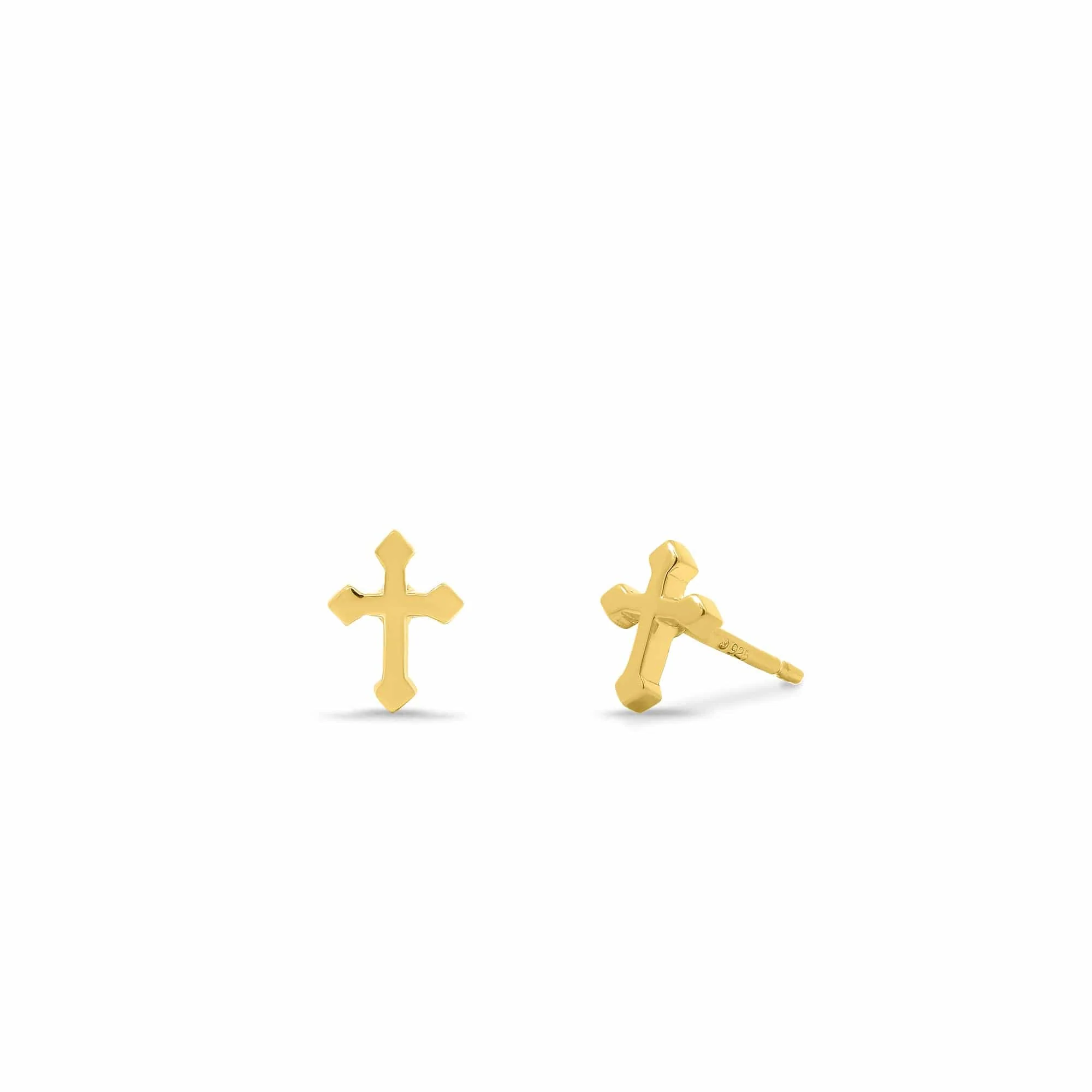 Pointed Edge Cross Studs - Image 4