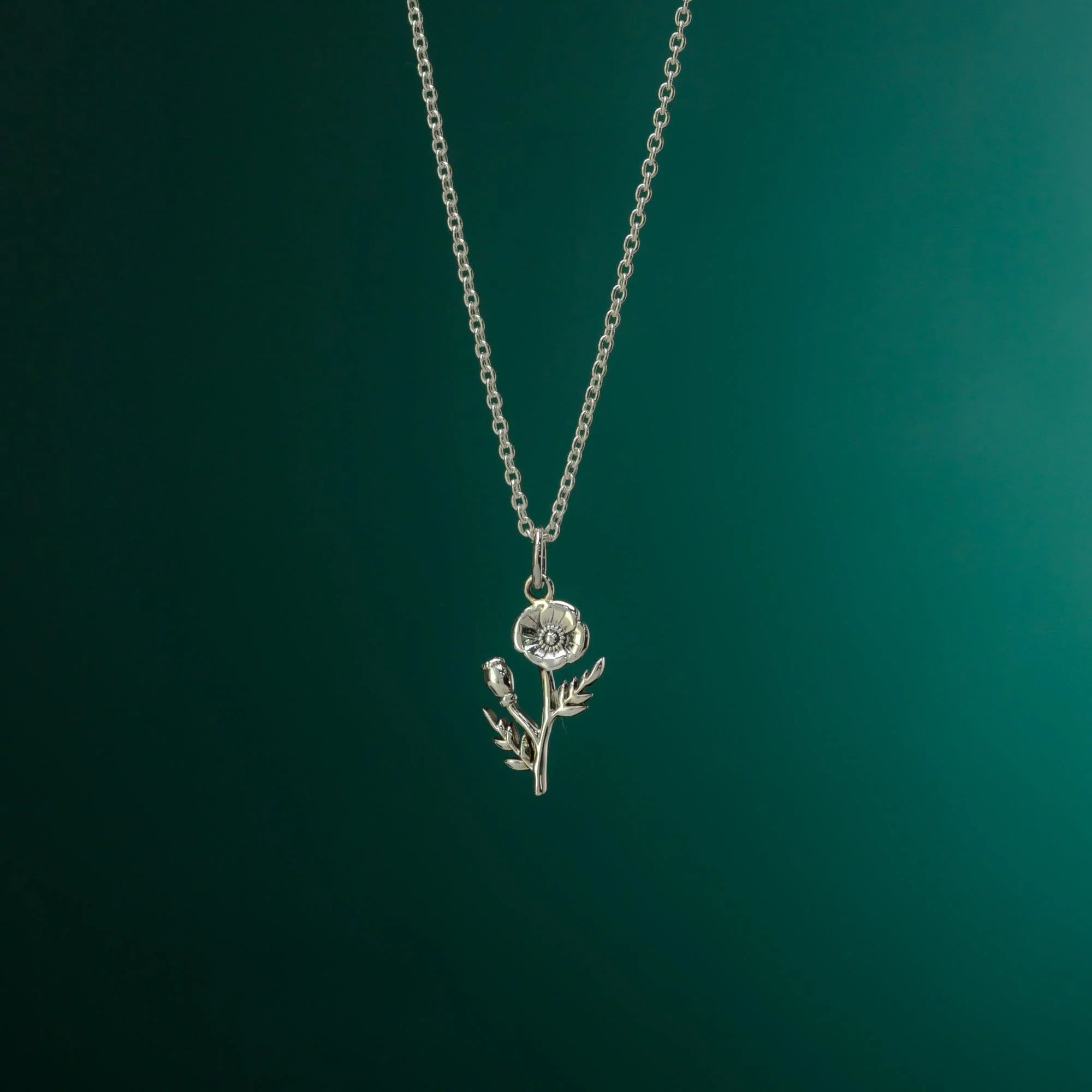 Poppy Flower Necklace - Image 3