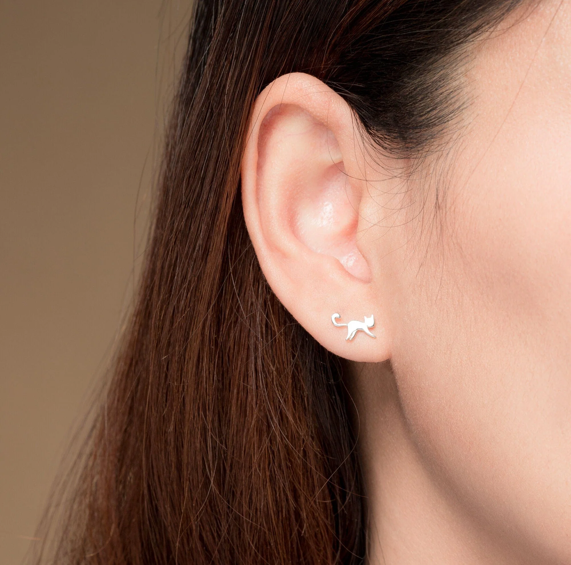 Prancing Cat Earring Studs - Image 2