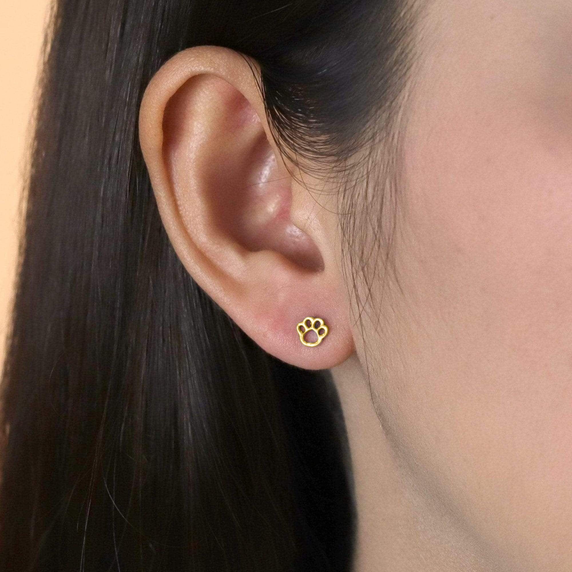 Puppy Dog Paw Stud Earrings - Image 5