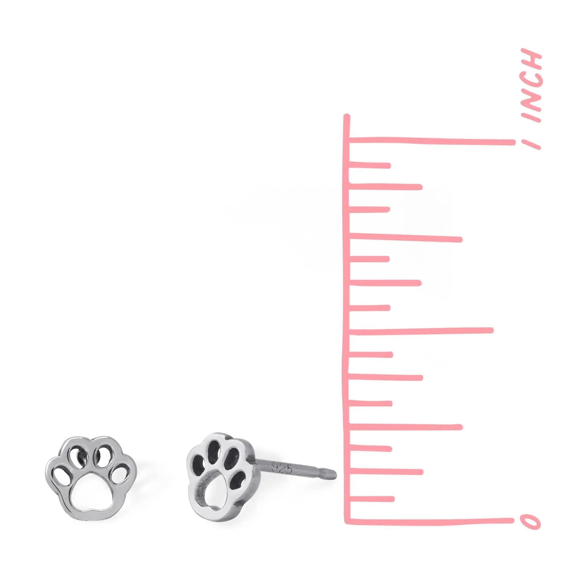 Puppy Dog Paw Stud Earrings - Image 6