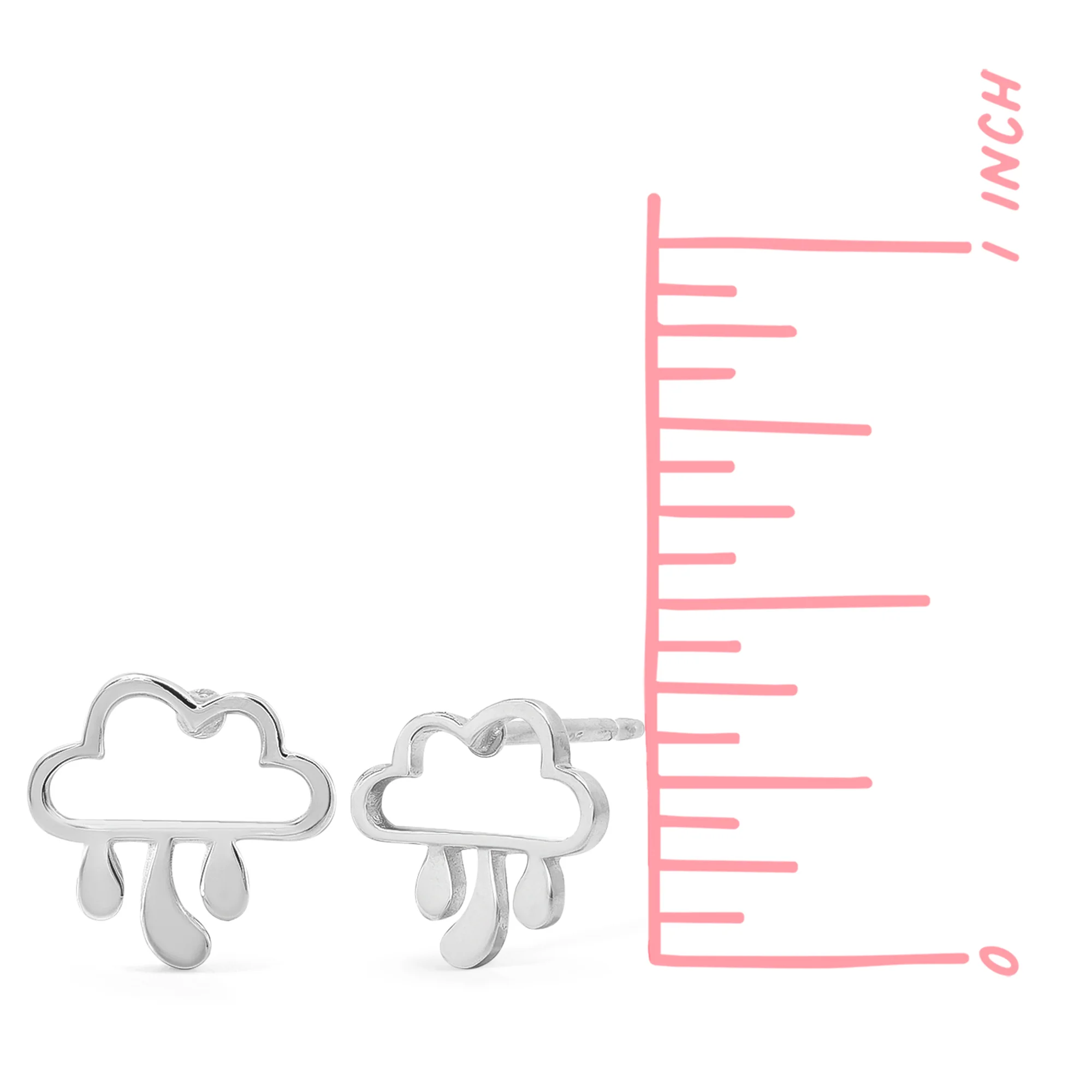 Rain Cloud Stud Earrings - Image 4