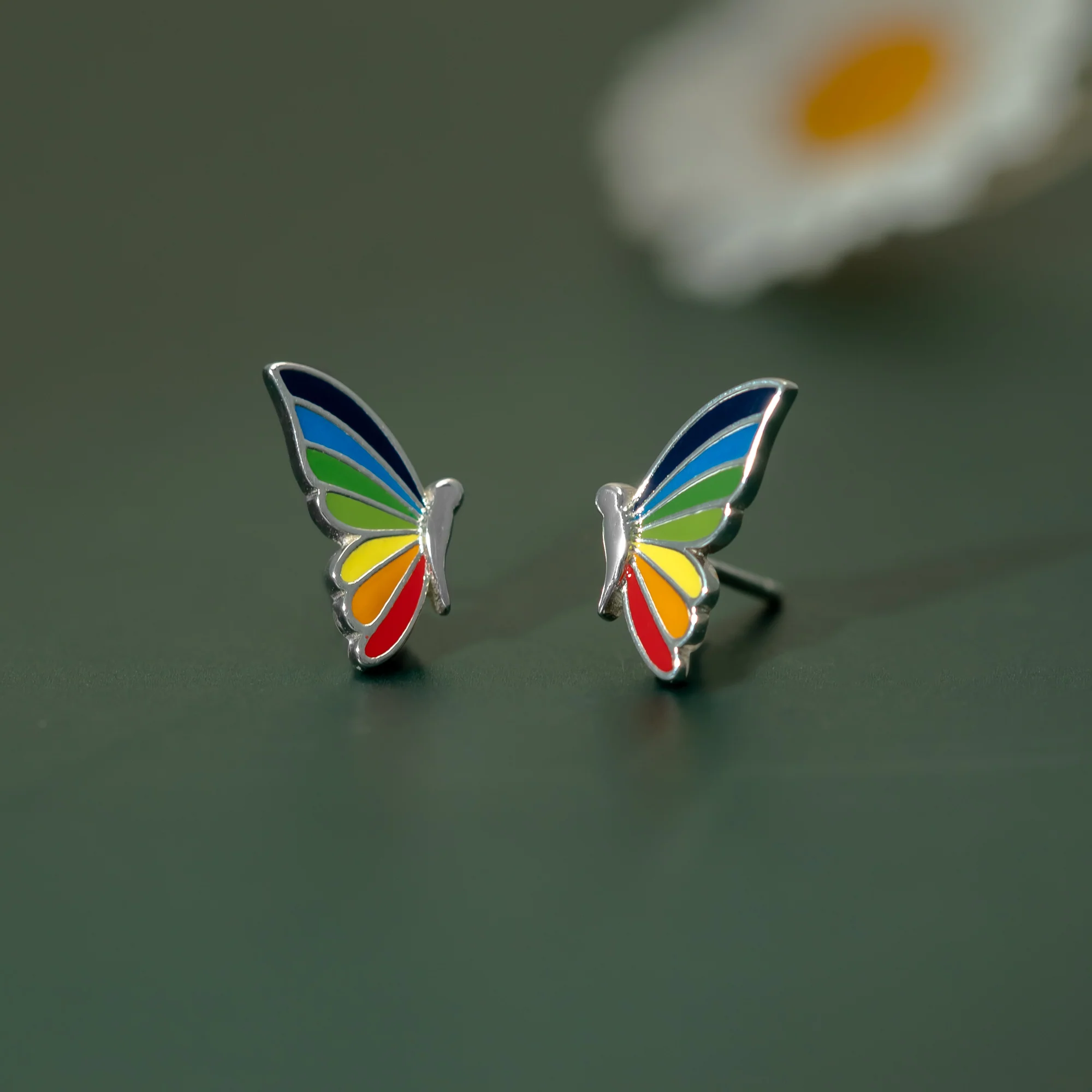 Rainbow Butterfly Wing Studs - Image 3