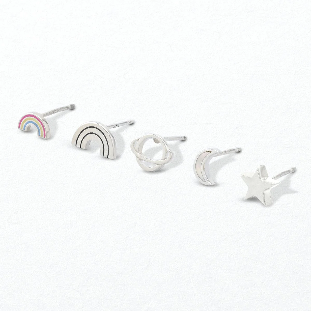 Rainbow Color Stud Earrings - Image 5
