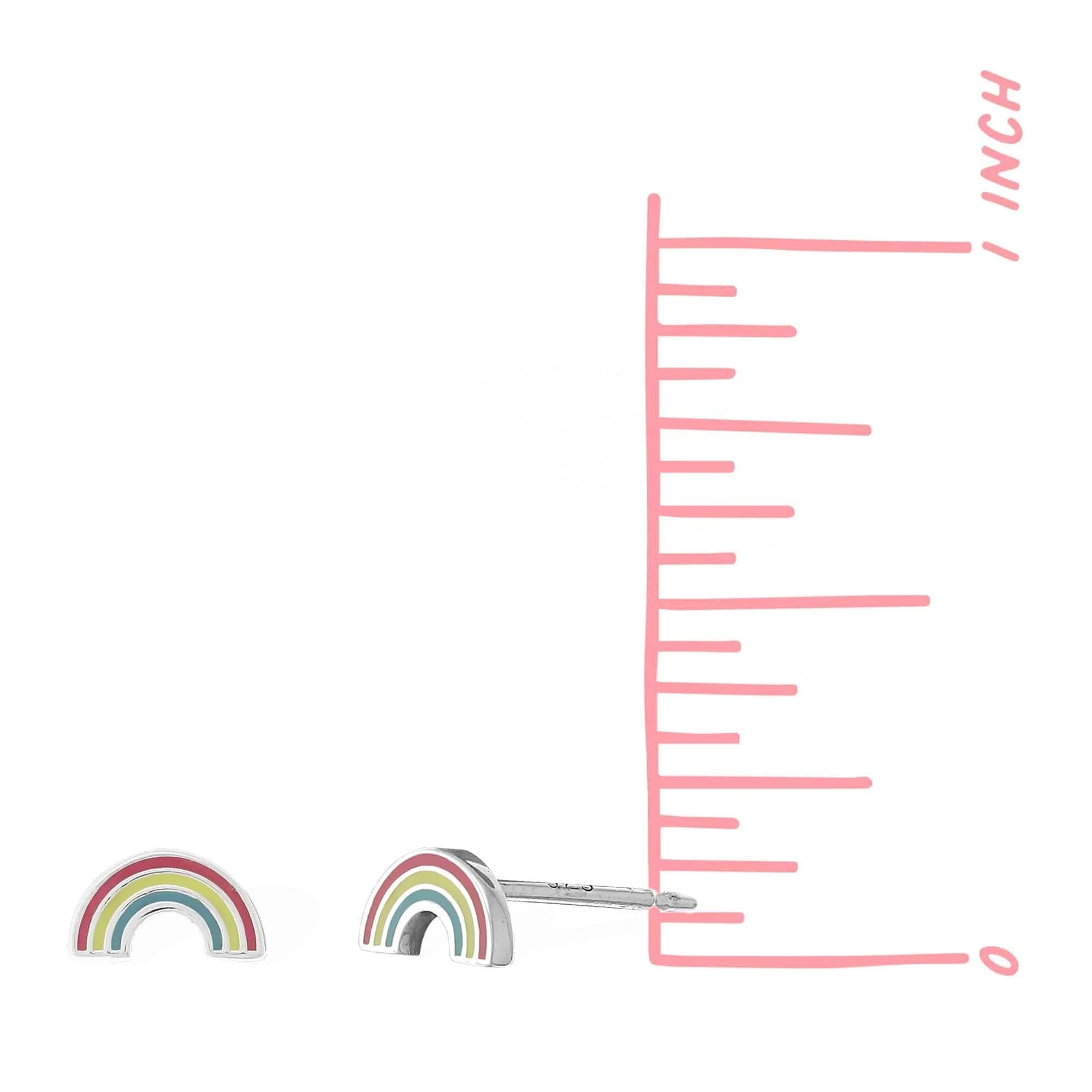 Rainbow Color Stud Earrings - Image 6
