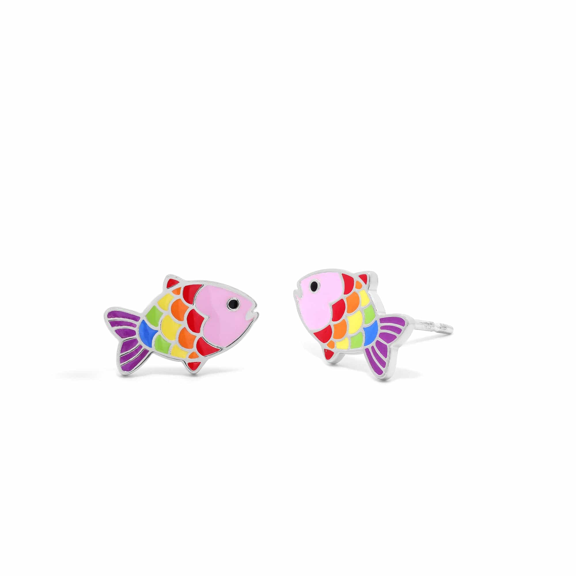 Rainbow Fish Studs