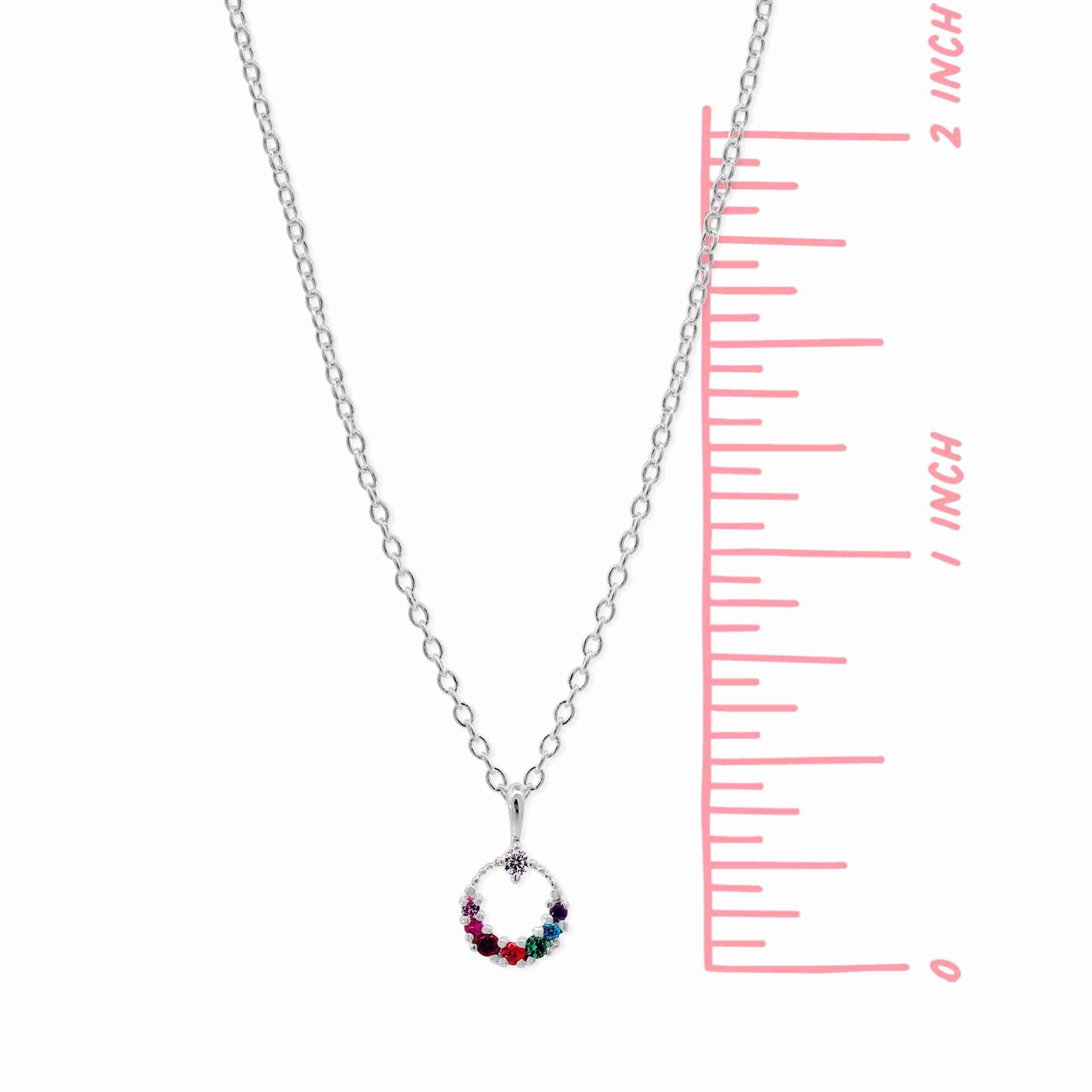 Rainbow Multi-Color Pendant Necklace - Image 4