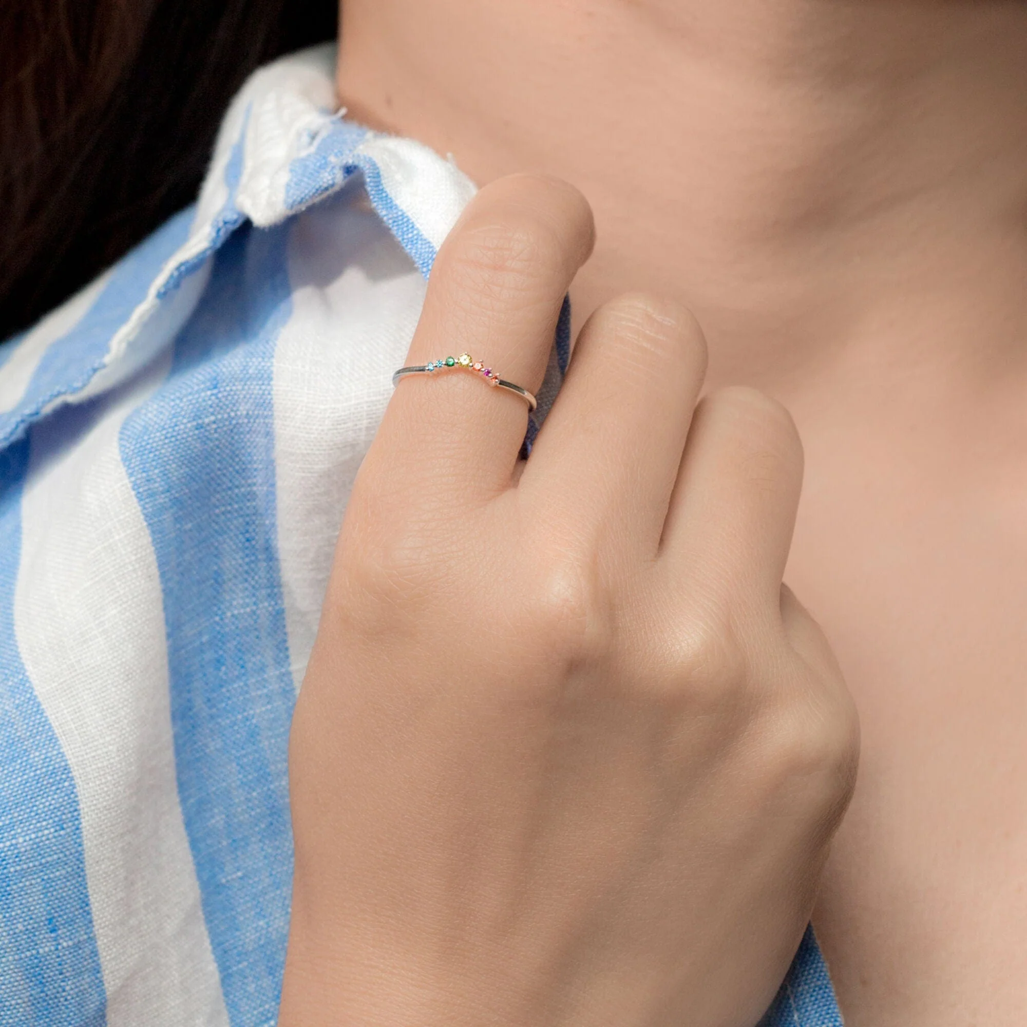 Rainbow Multi Color Ring - Image 2