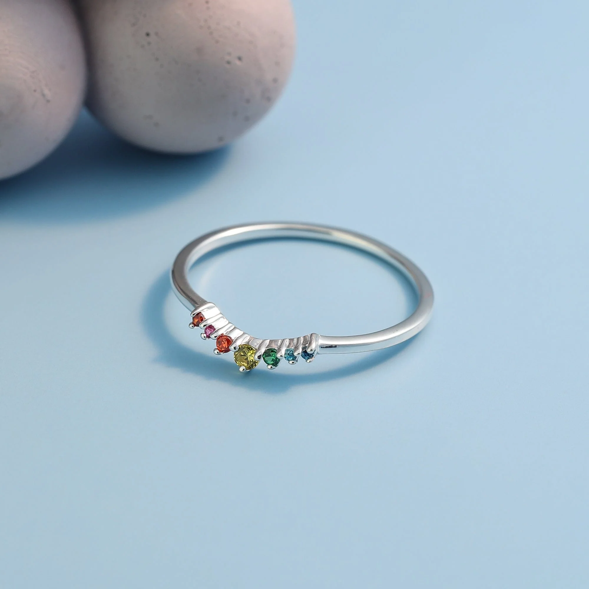 Rainbow Multi Color Ring - Image 3