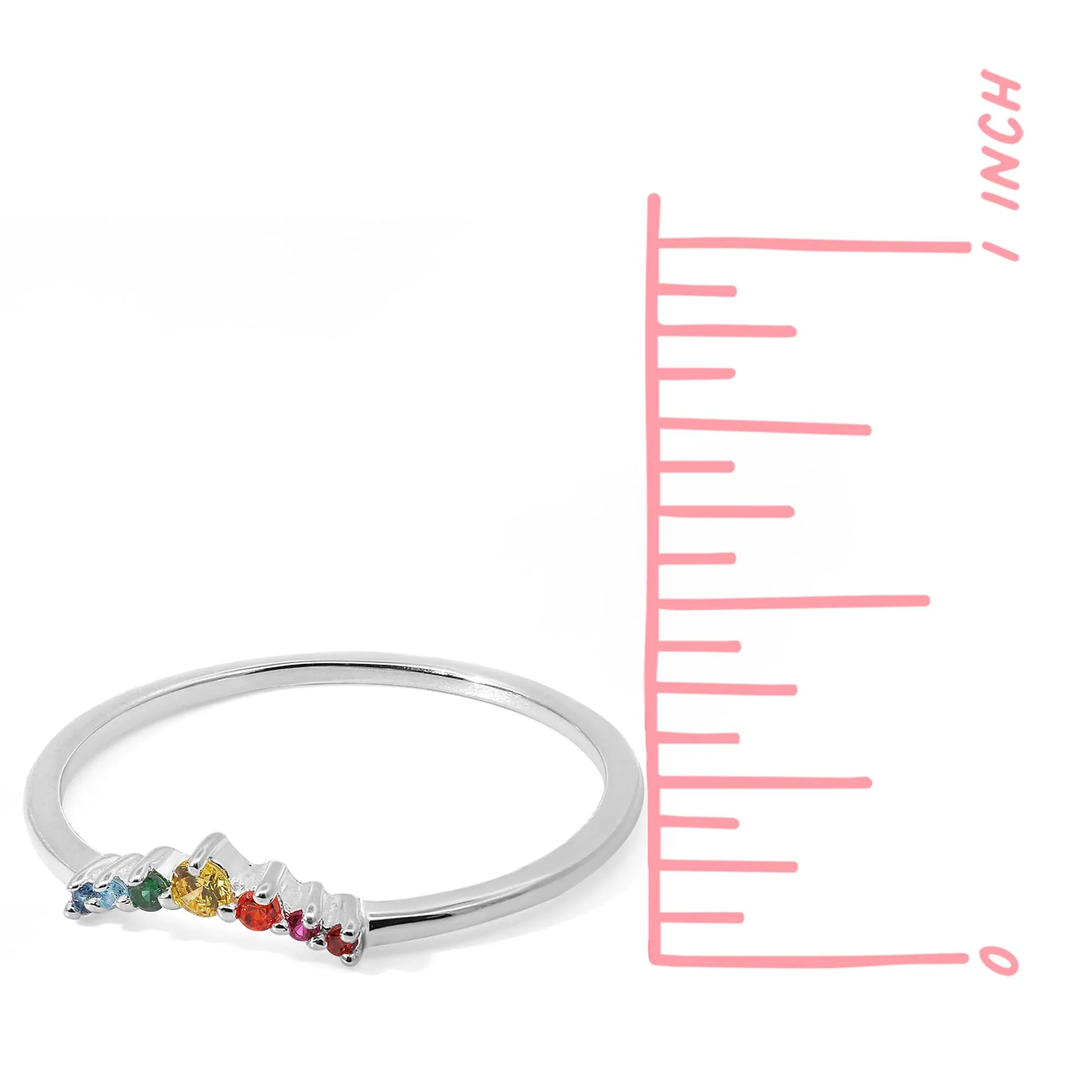 Rainbow Multi Color Ring - Image 5