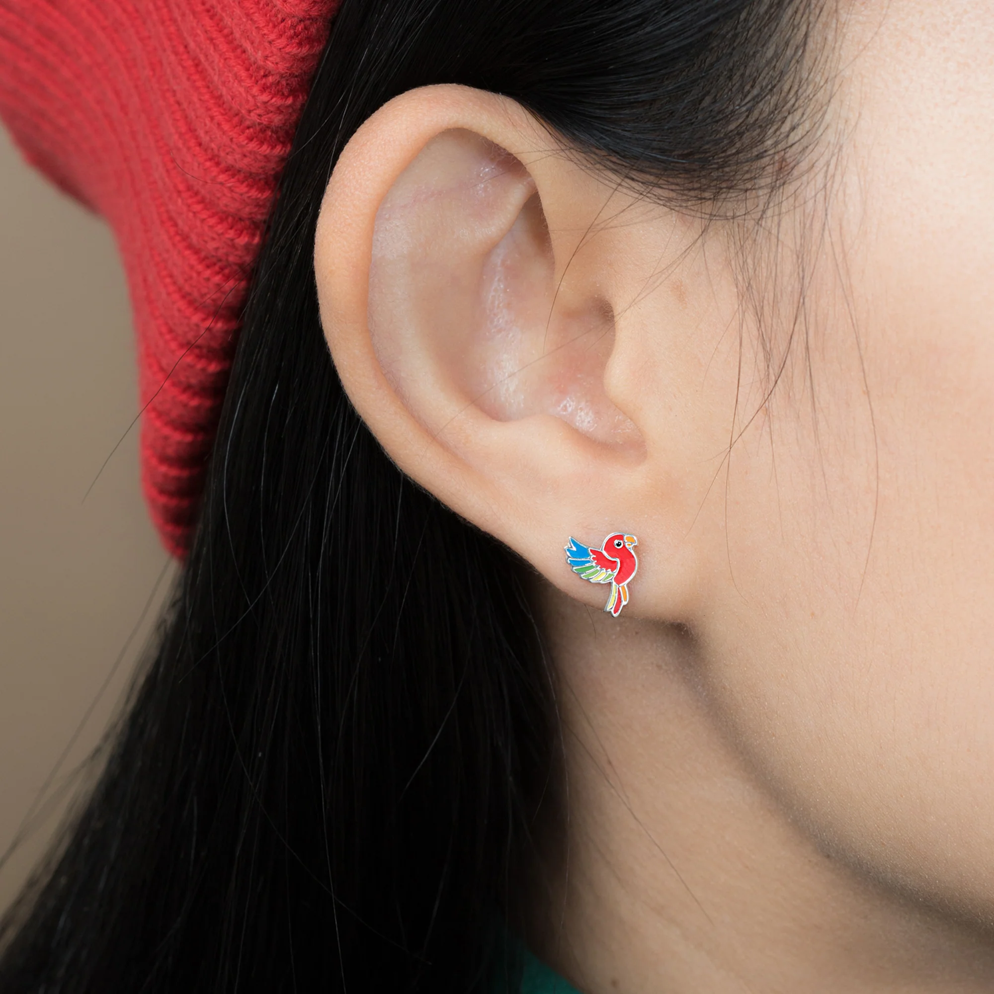 Rainbow Parrot Studs - Image 2