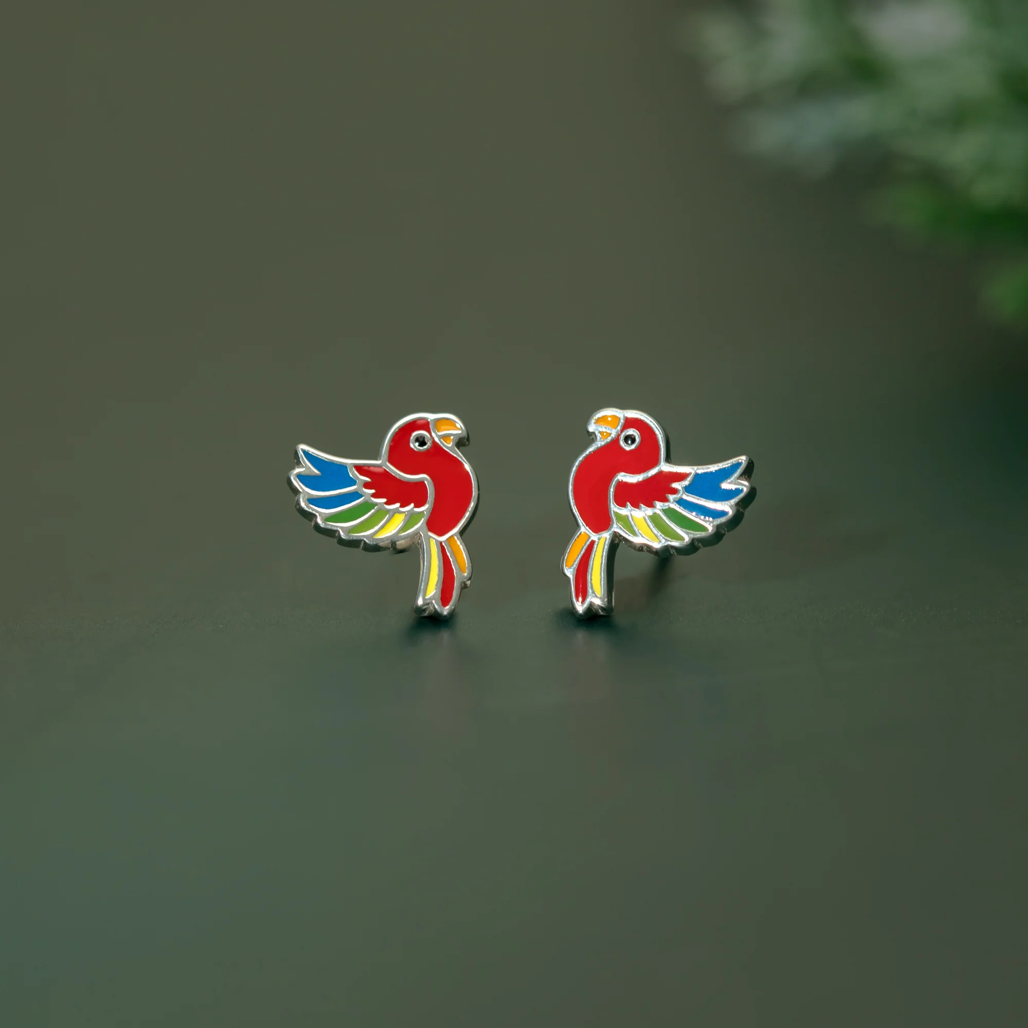 Rainbow Parrot Studs - Image 3