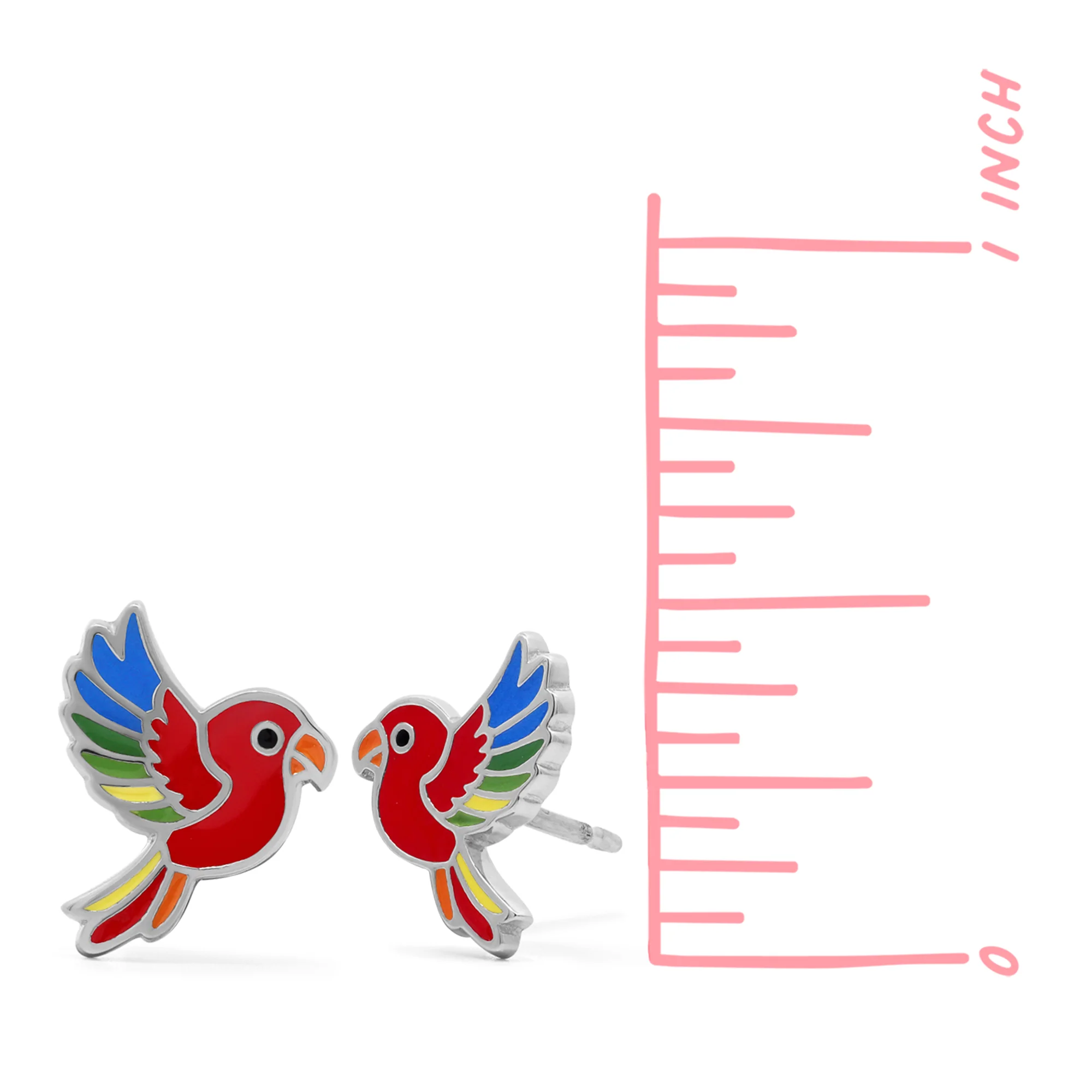 Rainbow Parrot Studs - Image 4