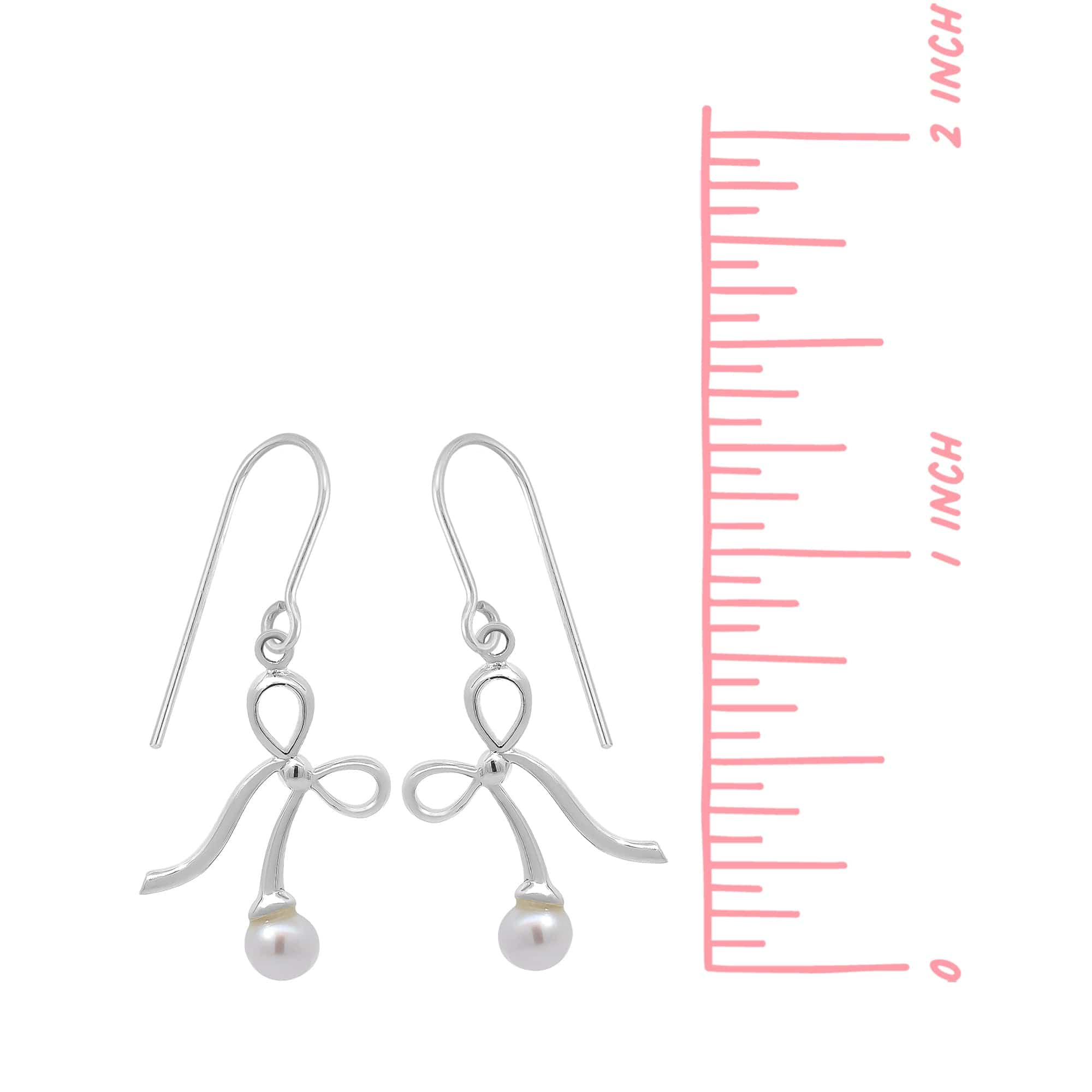 Ribbon with a Pearl Earrings - Image 5
