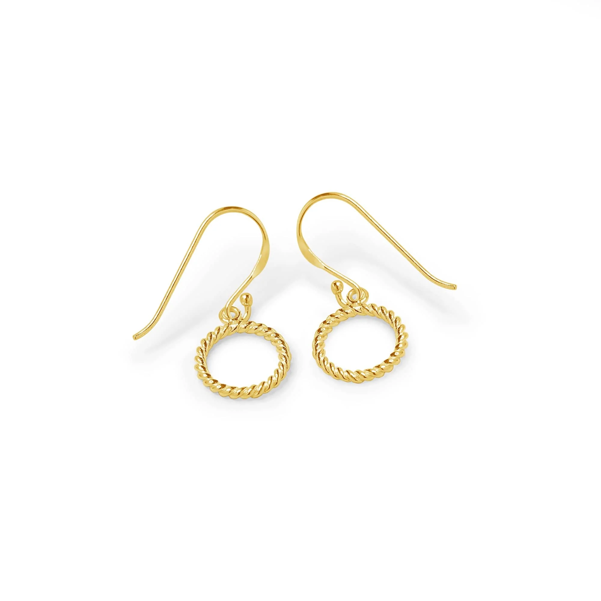 Rope Circle Dangles Earrings - Image 3